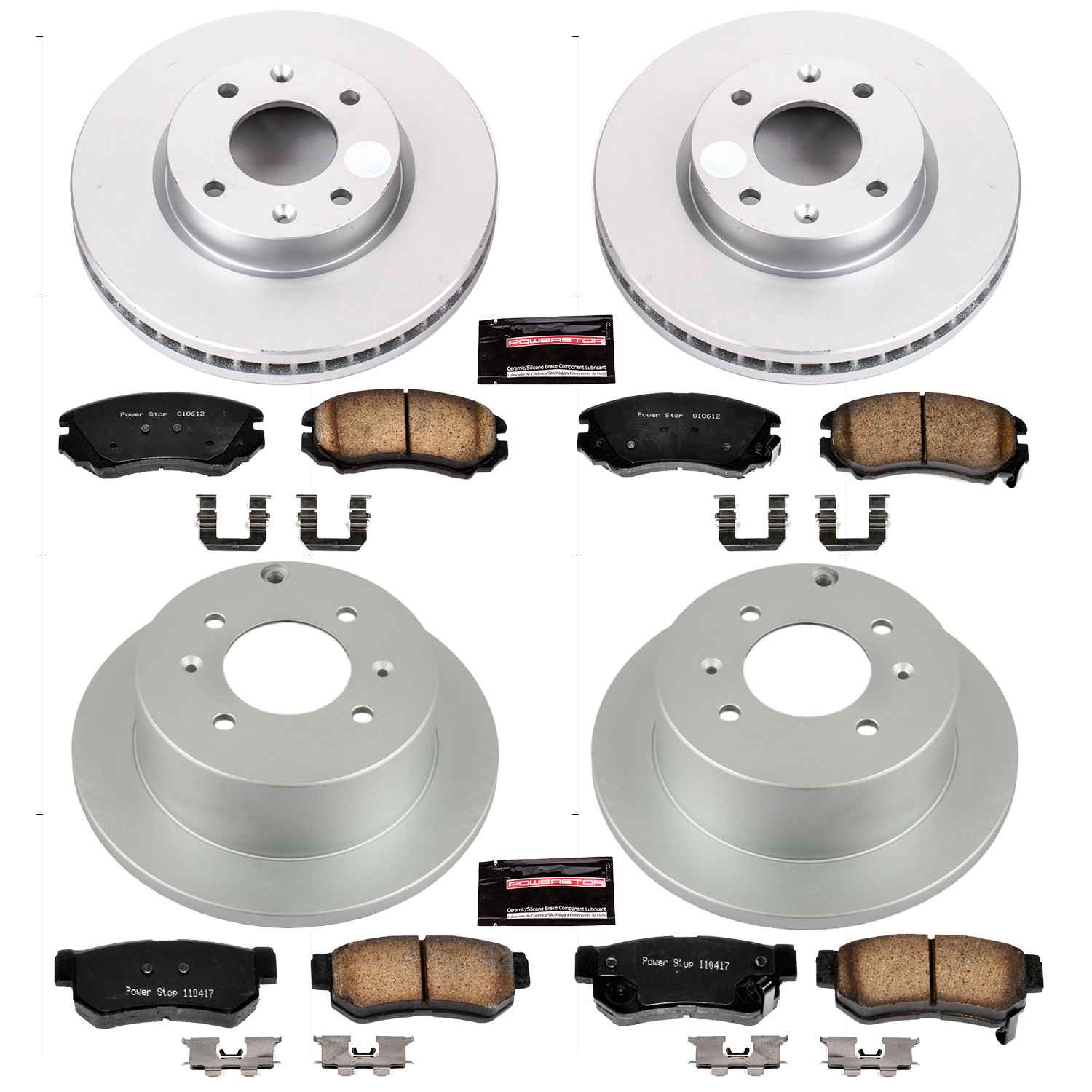 Power Stop 03-05 Hyundai Sonata Front & Rear Z17 Evolution Geomet Coated Brake Kit