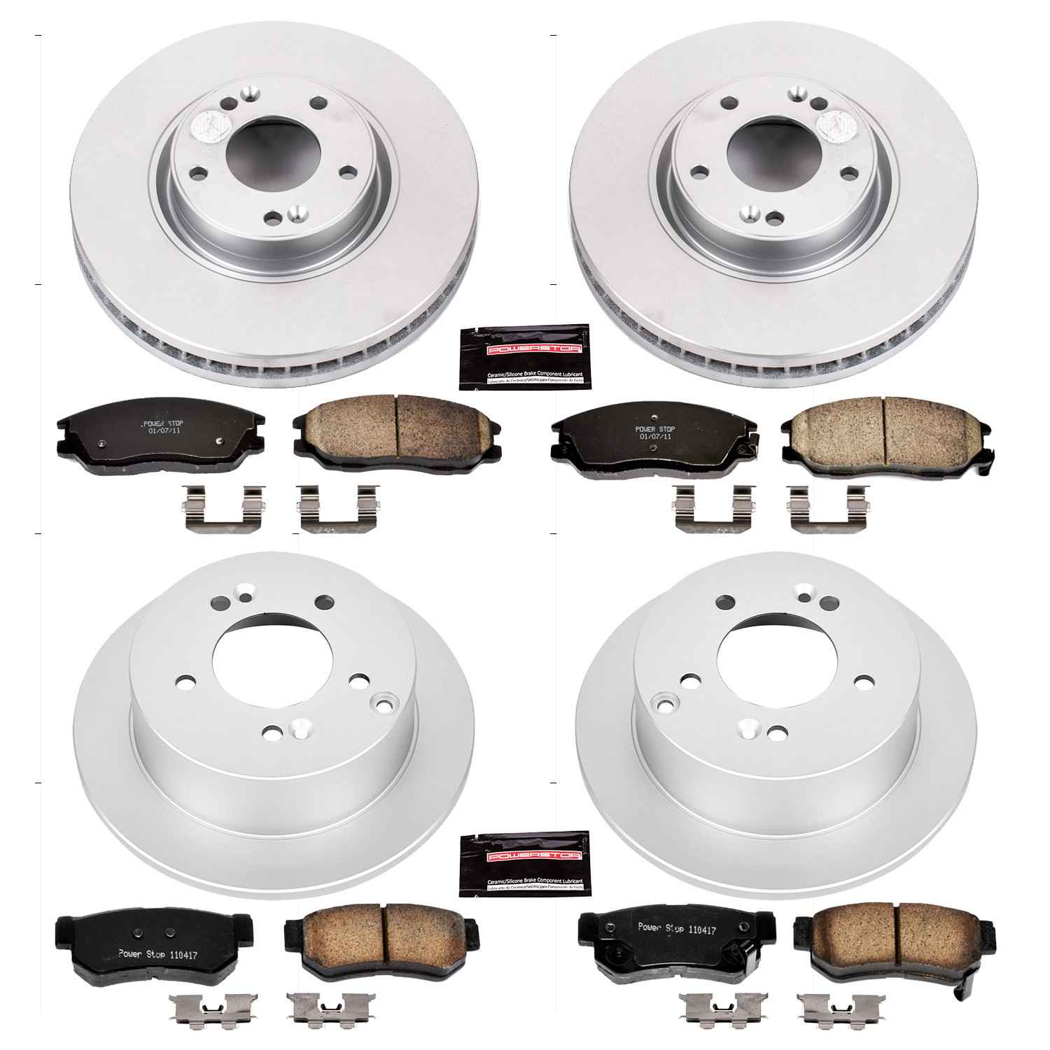 Power Stop 03-05 Hyundai XG350 Front & Rear Z17 Evolution Geomet Coated Brake Kit