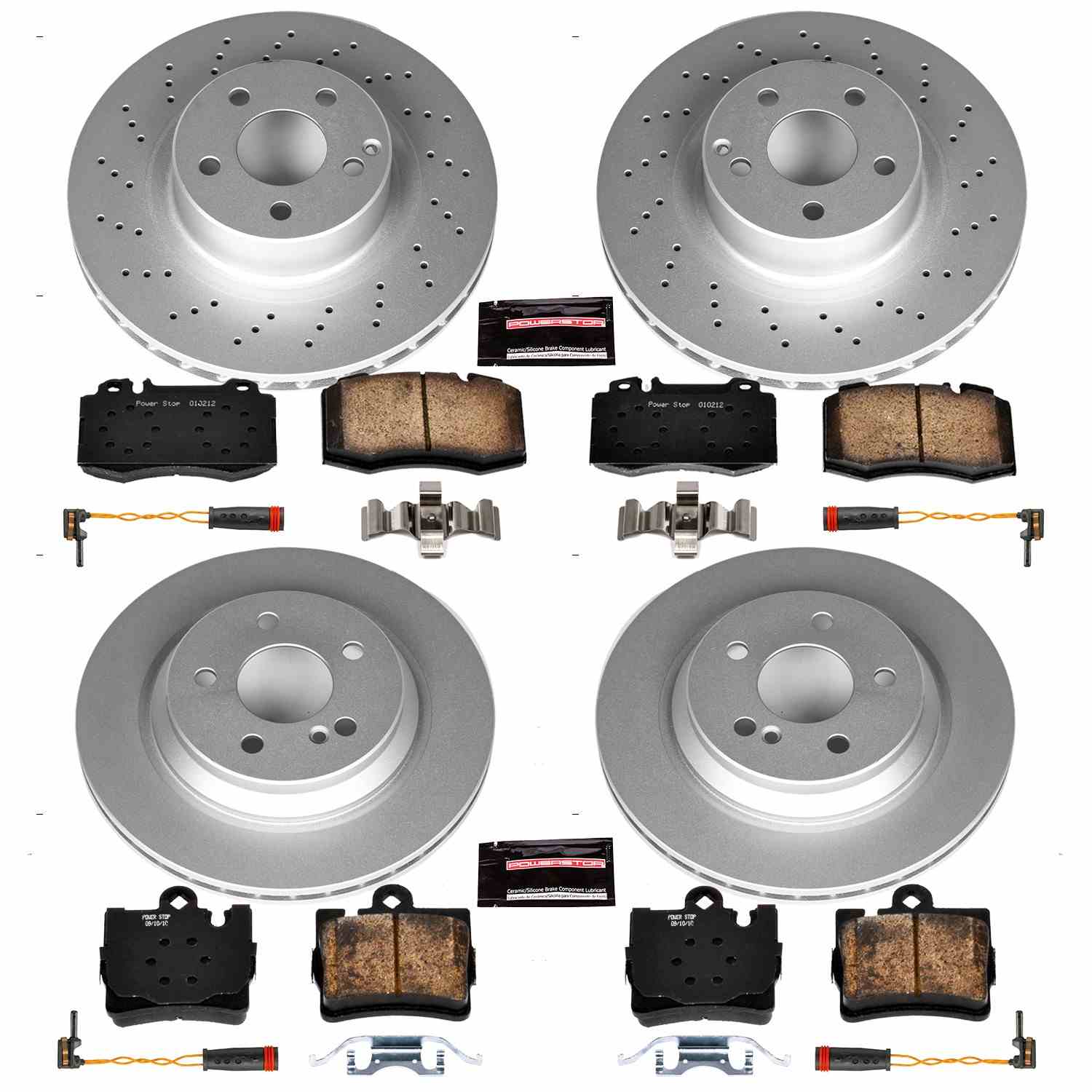 Power Stop 00-02 Mercedes-Benz S430 Front & Rear Z23 Evolution Sport Coated Brake Kit