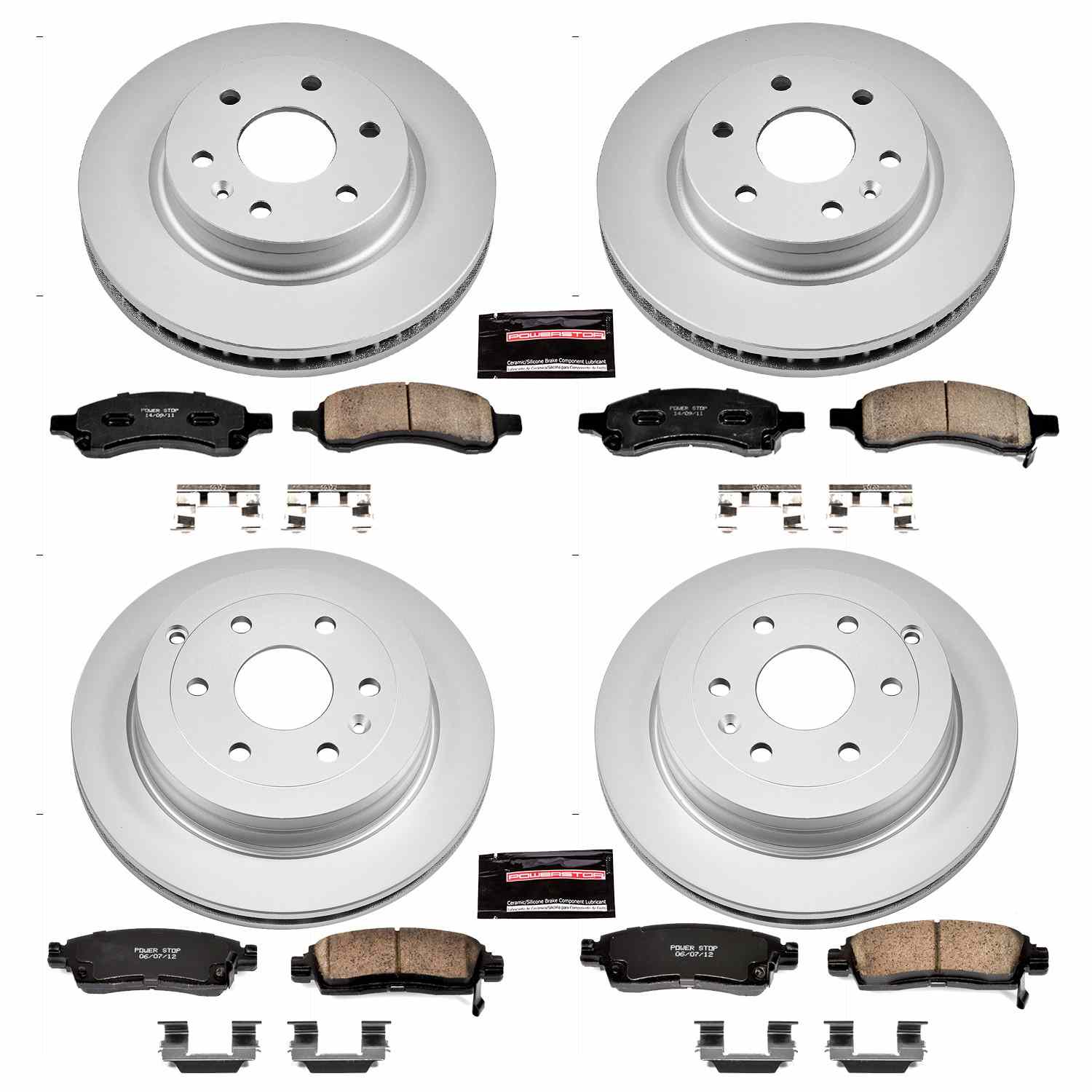 Power Stop 08-17 Buick Enclave Front & Rear Z17 Evolution Geomet Coated Brake Kit
