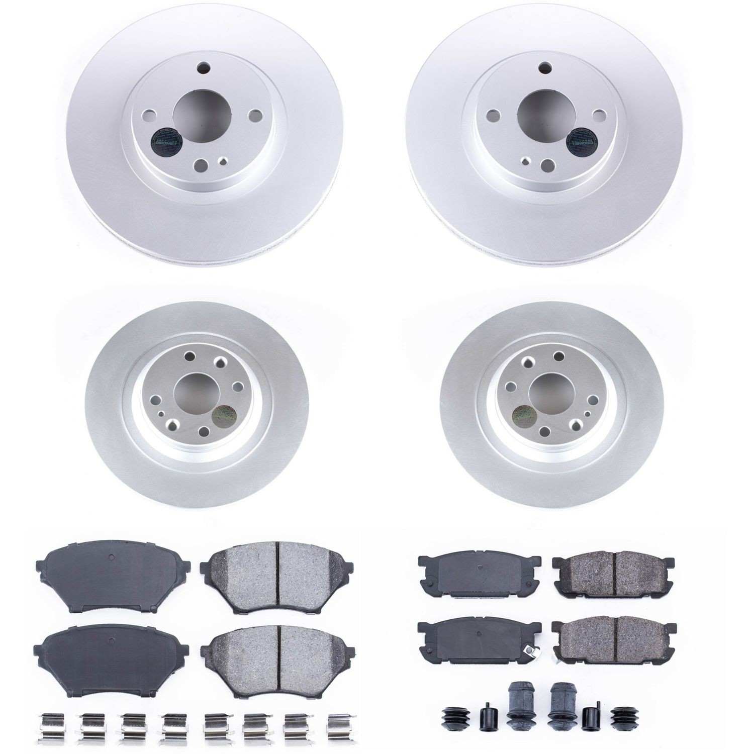 Power Stop 01-05 Mazda Miata Front & Rear Z17 Evolution Geomet Coated Brake Kit