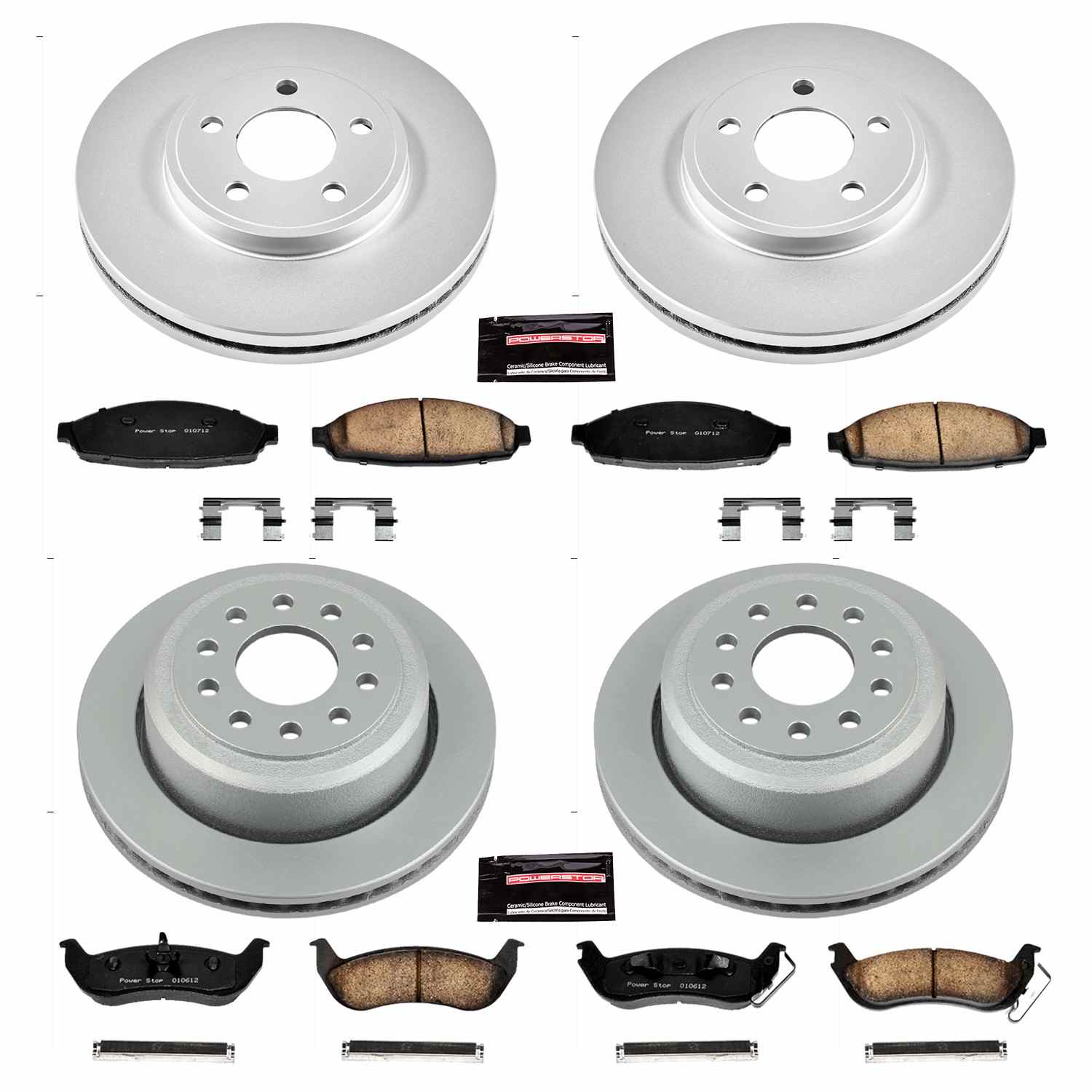 Power Stop 03-11 Lincoln Town Car Front & Rear Z17 Evolution Geomet Coated Brake Kit