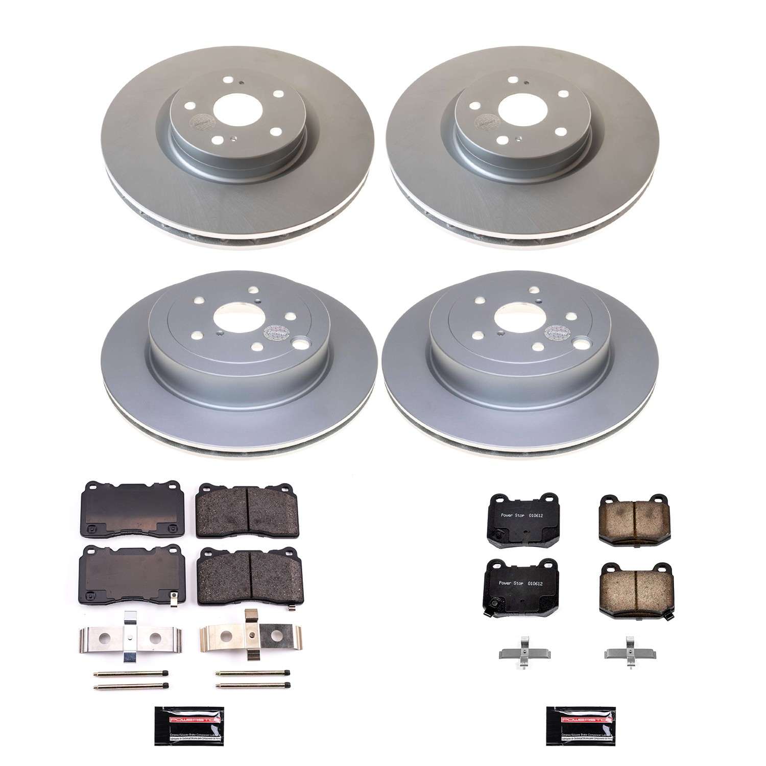 Power Stop 15-17 Subaru WRX STI Front & Rear Z17 Coated Brake Kit