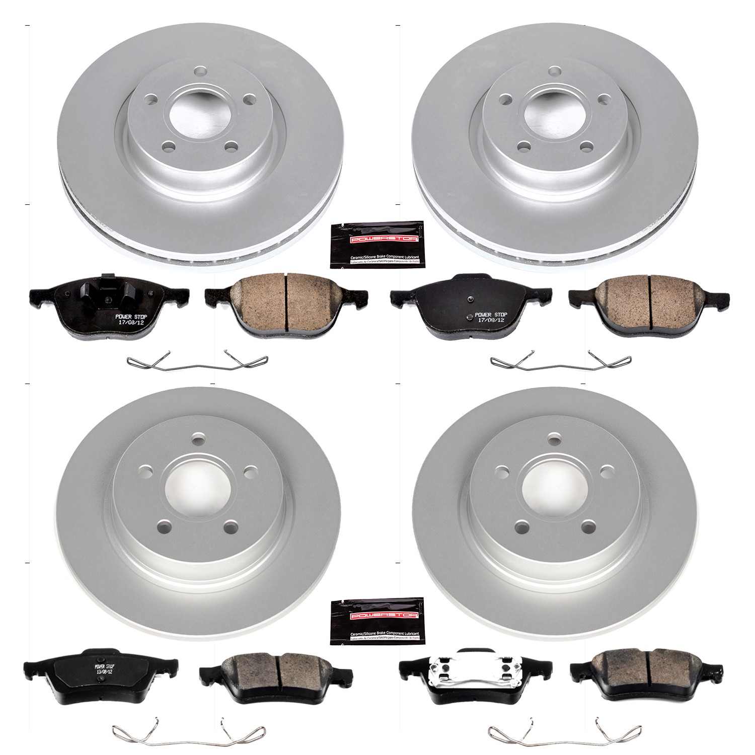 Power Stop 04-05 Volvo S40 Front & Rear Z23 Evolution Sport Coated Brake Kit