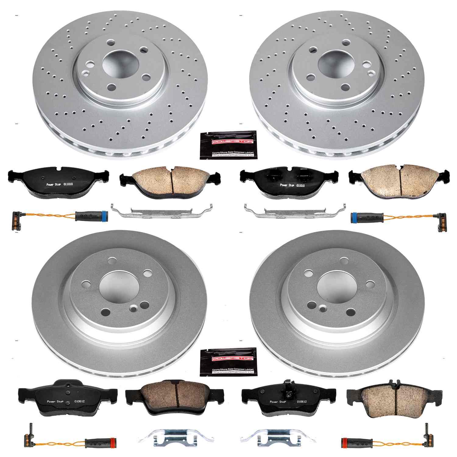 Power Stop 03-06 Mercedes-Benz S500 Front & Rear Z23 Evolution Sport Coated Brake Kit