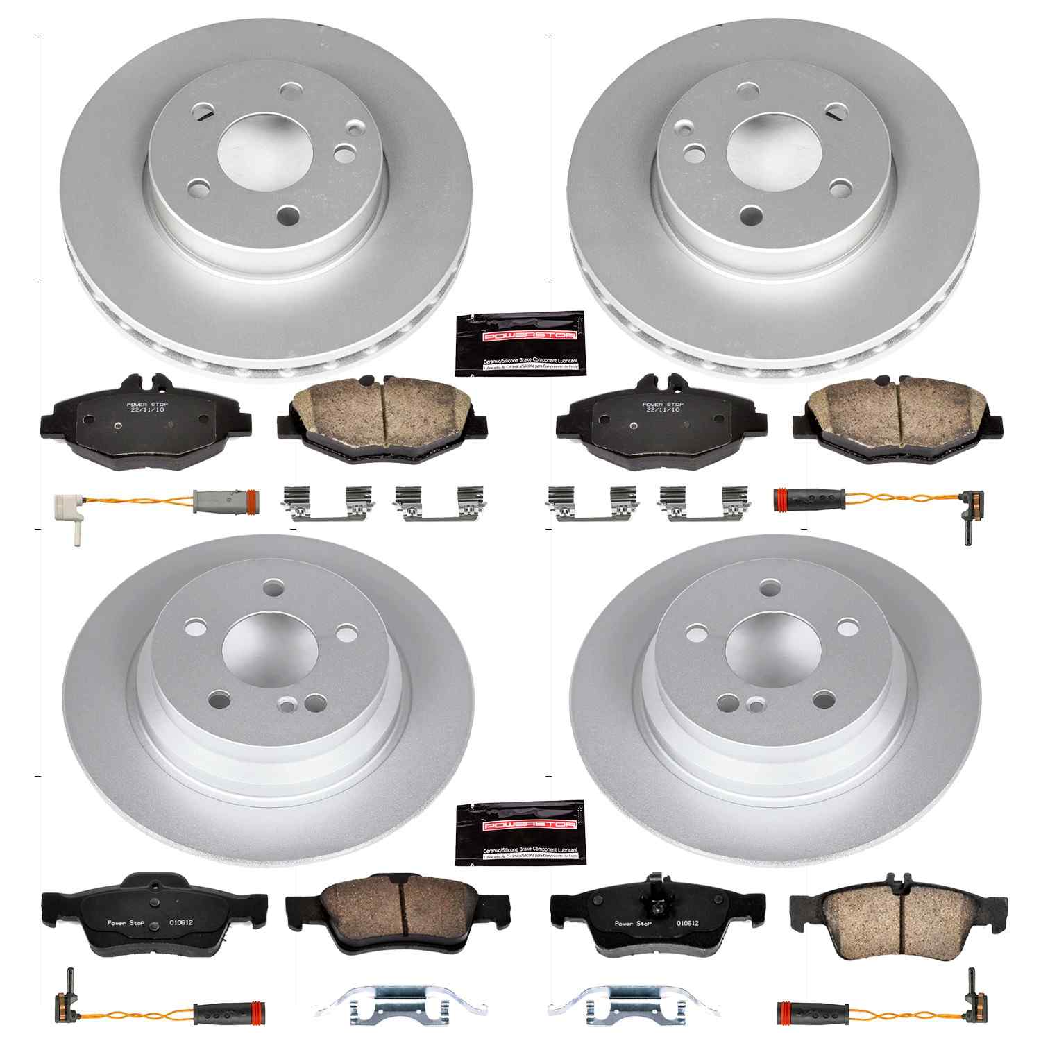 Power Stop 03-05 Mercedes-Benz E320 Front & Rear Z23 Evolution Sport Coated Brake Kit