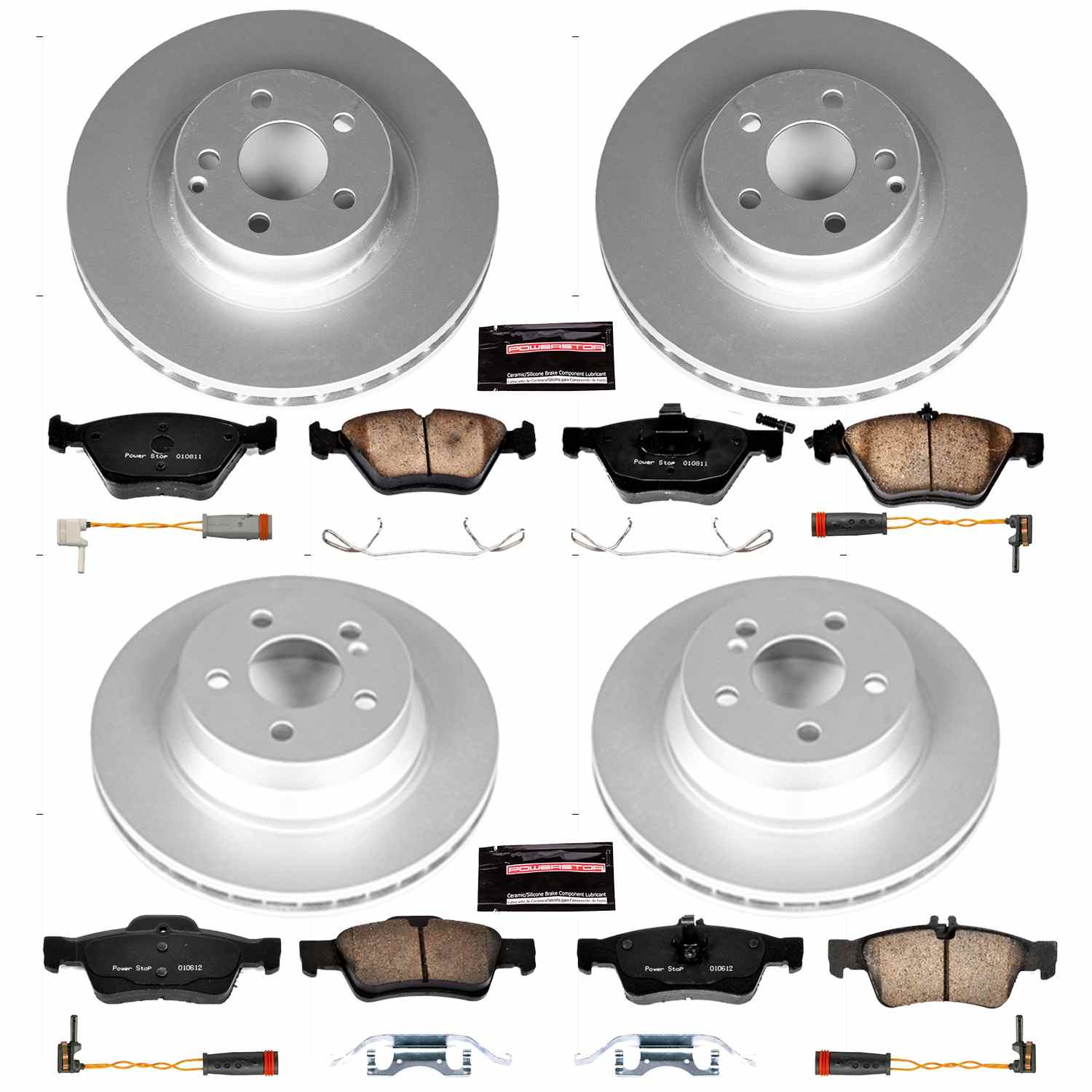 Power Stop 06-09 Mercedes-Benz E350 Front & Rear Z23 Evolution Sport Coated Brake Kit