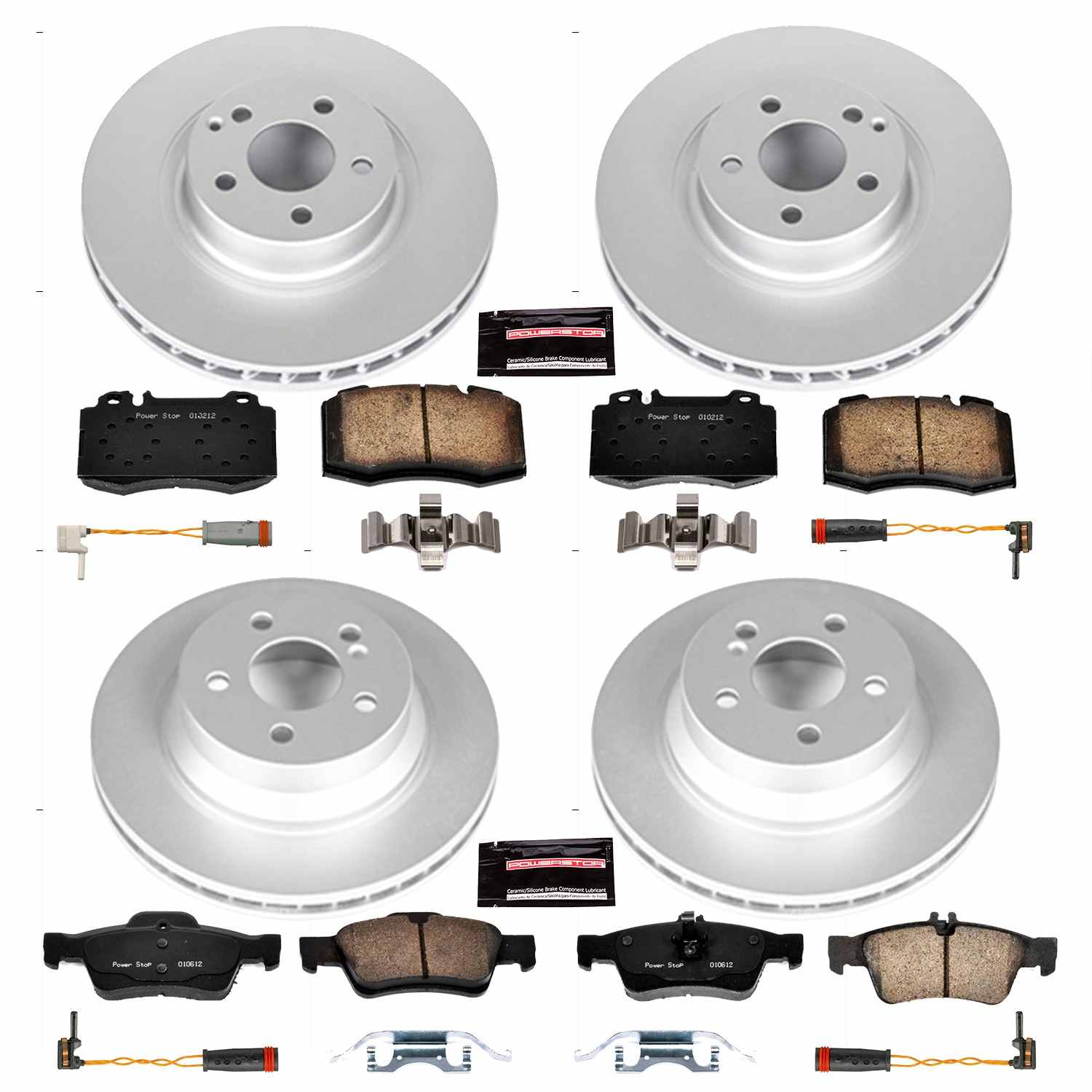 Power Stop 07-09 Mercedes-Benz E350 Front & Rear Z23 Evolution Sport Coated Brake Kit