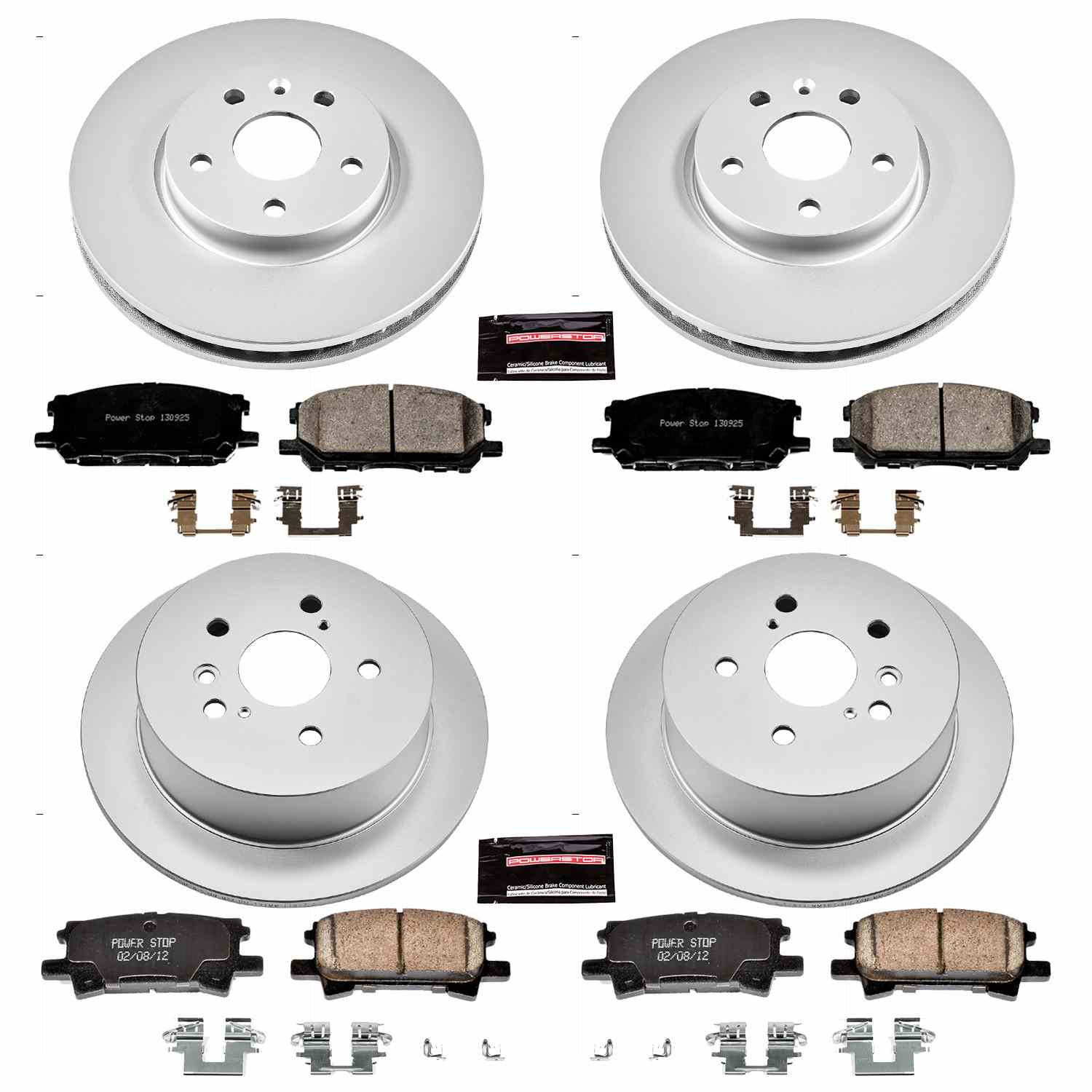 Power Stop 04-06 Lexus RX330 Front & Rear Z17 Evolution Geomet Coated Brake Kit