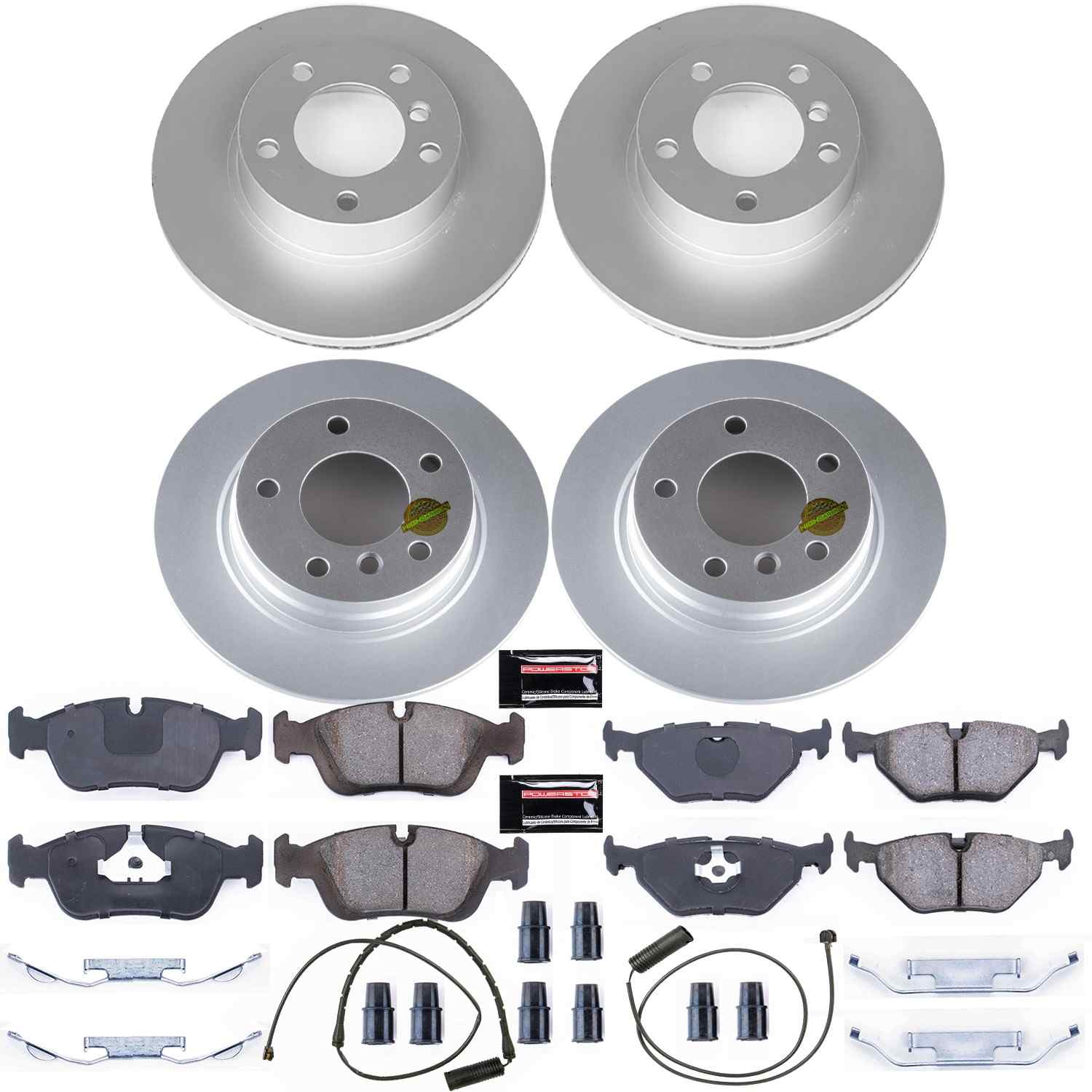 Power Stop 92-98 BMW 318i Front & Rear Z23 Evolution Sport Coated Brake Kit