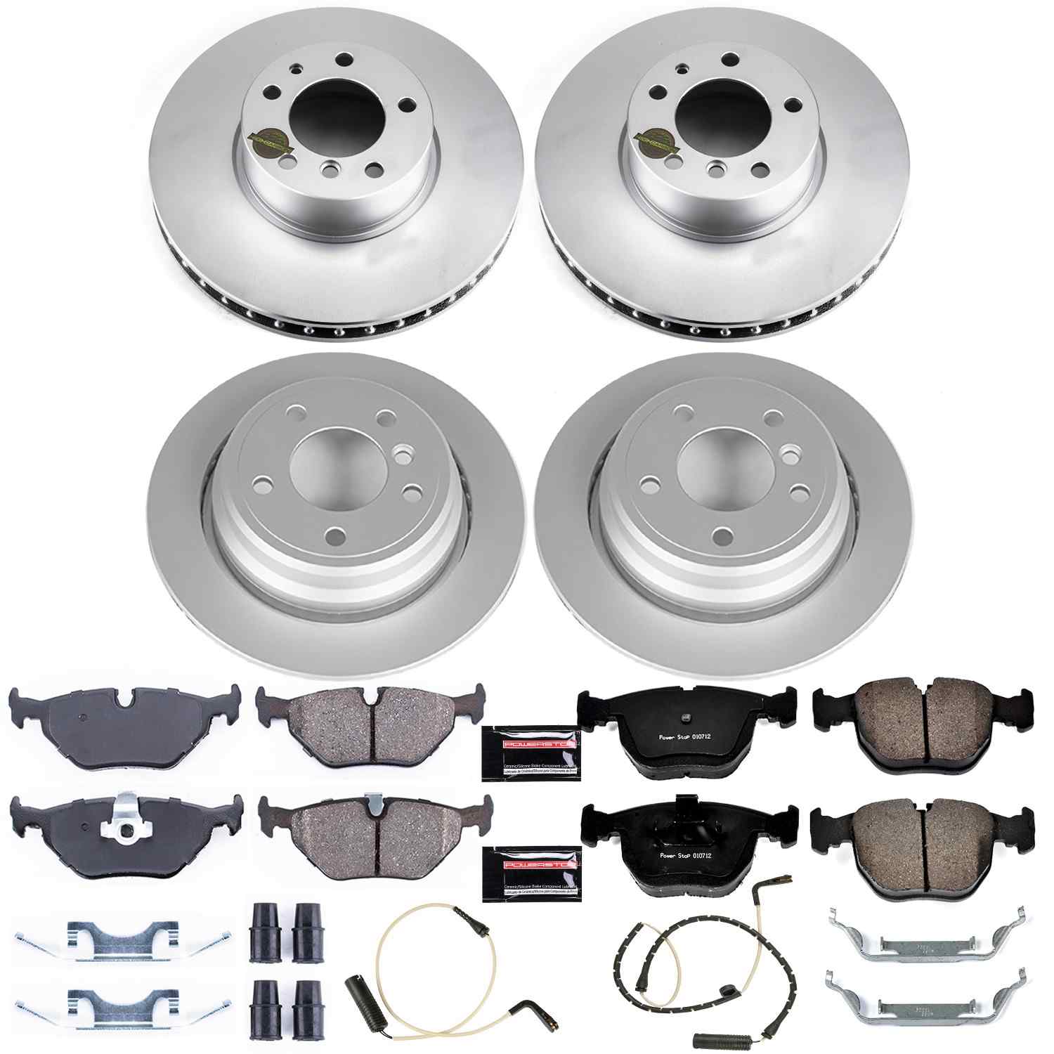 Power Stop 97-00 BMW 540i Front & Rear Z23 Evolution Sport Coated Brake Kit