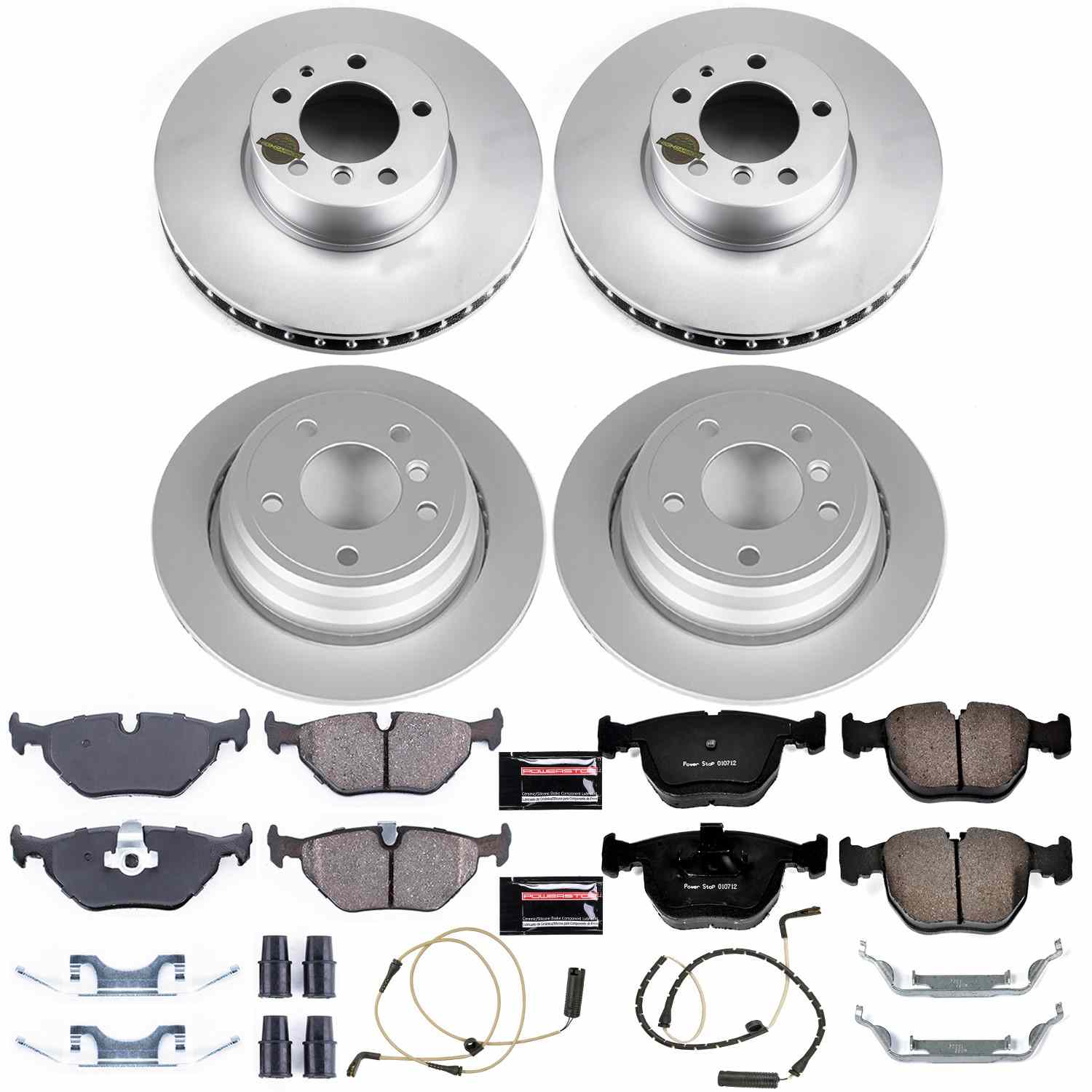 Power Stop 99-00 BMW 540i Front & Rear Z23 Evolution Sport Coated Brake Kit
