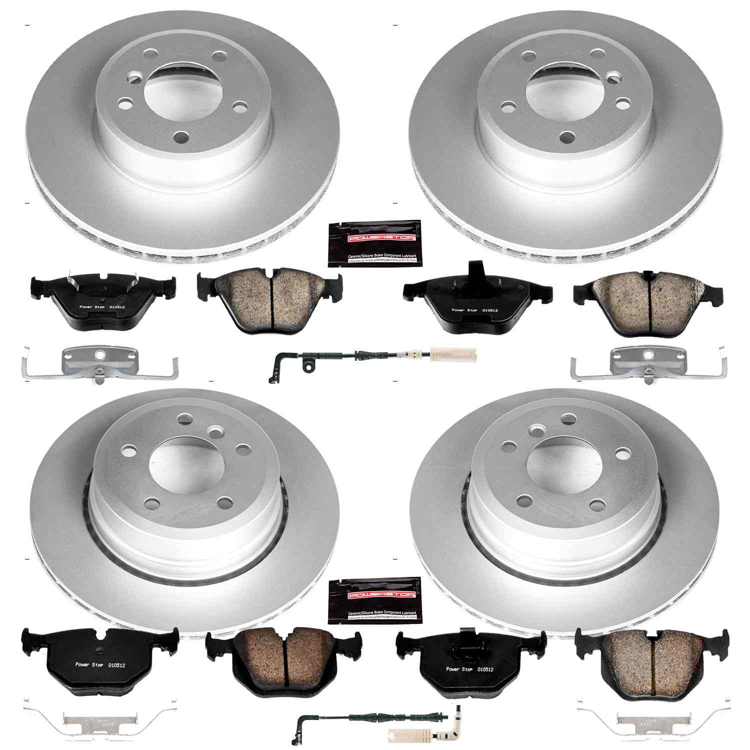 Power Stop 06-07 BMW 525xi Front & Rear Z23 Evolution Sport Coated Brake Kit
