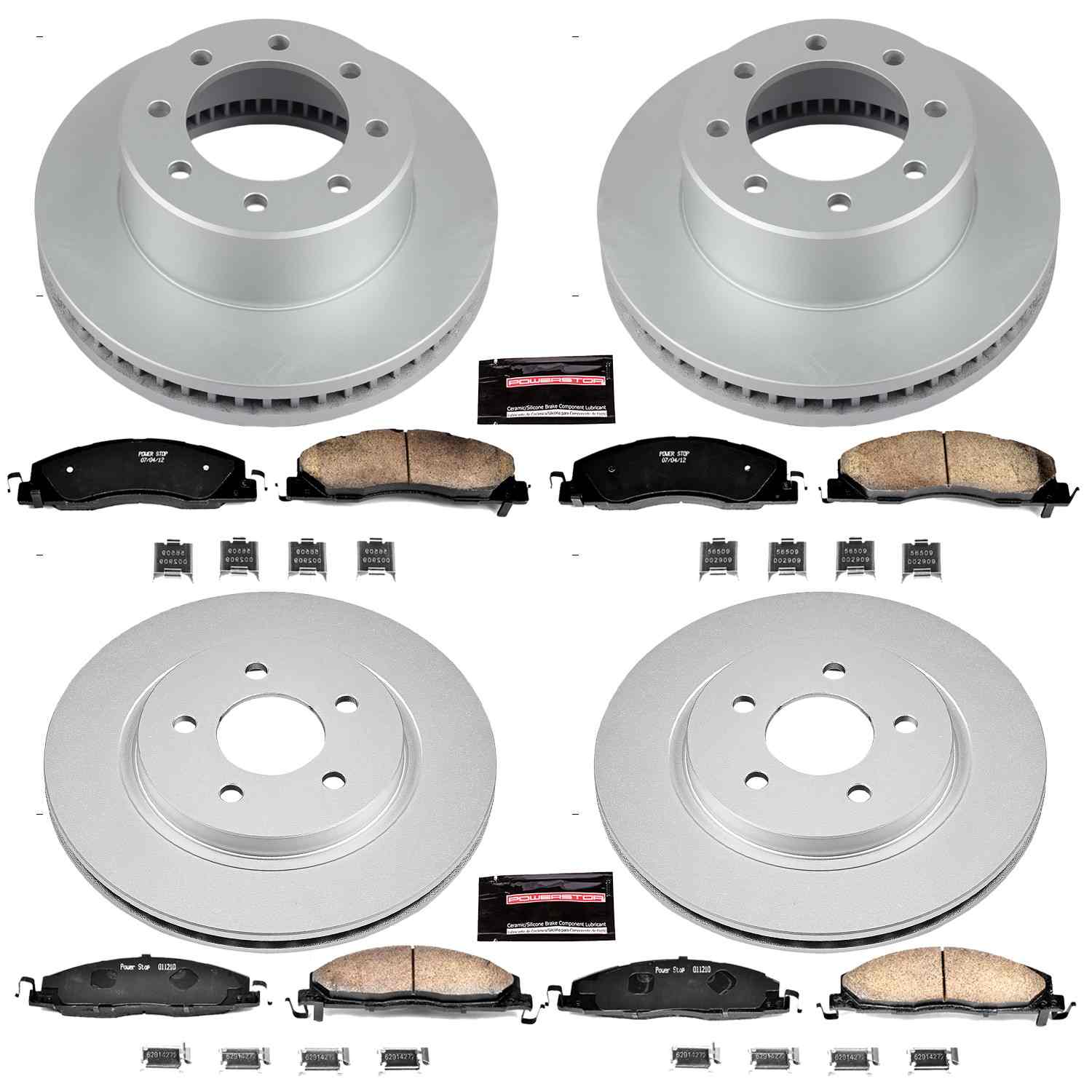 Power Stop 09-10 Dodge Ram 2500 Front & Rear Z17 Coated Brake Kit