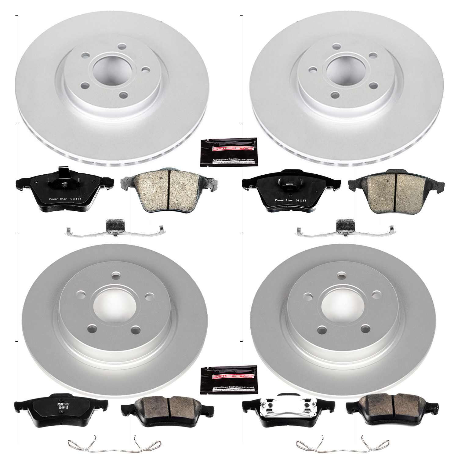 Power Stop 04-05 Volvo S40 Front & Rear Z23 Evolution Sport Coated Brake Kit