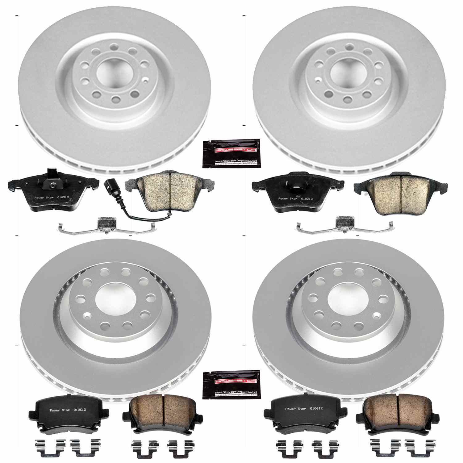 Power Stop 09-11 Volkswagen CC Front & Rear Z23 Evolution Sport Coated Brake Kit