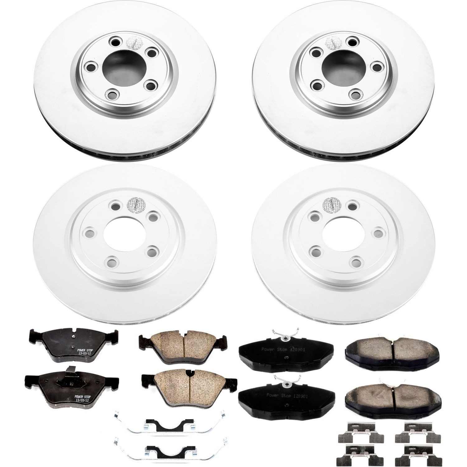 Power Stop 2005 Jaguar S-Type Front & Rear Z17 Evolution Geomet Coated Brake Kit