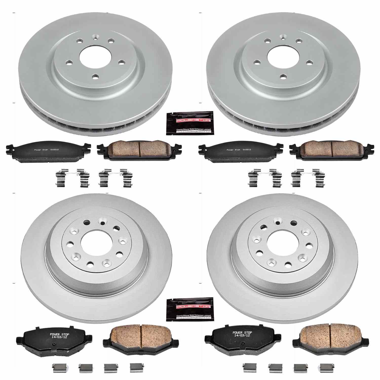 Power Stop 09-11 Ford Flex Front & Rear Z17 Evolution Geomet Coated Brake Kit