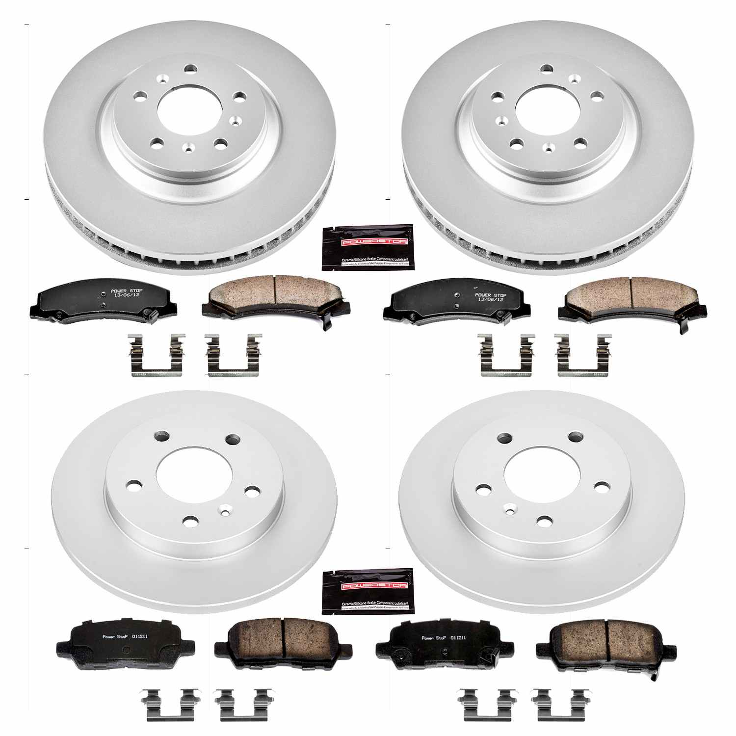 Power Stop 12-13 Chevrolet Impala Front & Rear Z17 Evolution Geomet Coated Brake Kit