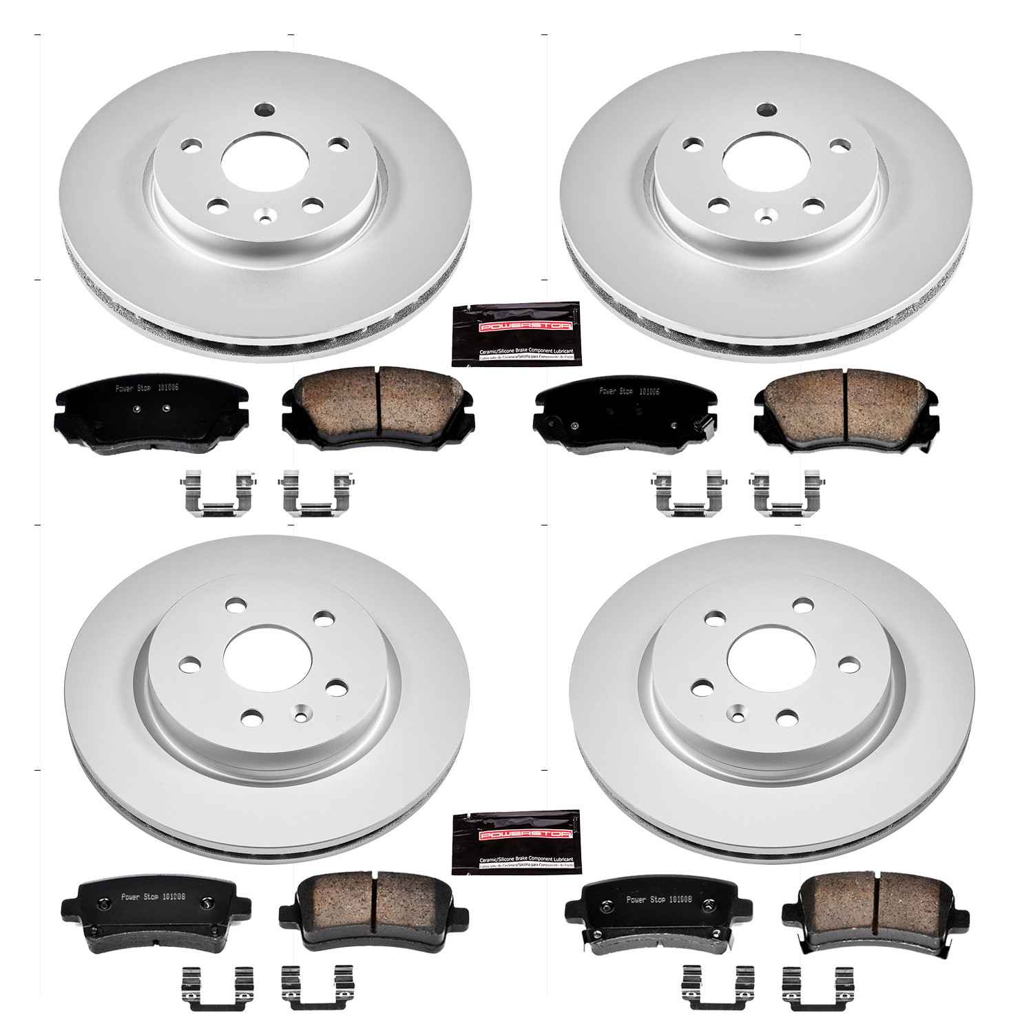 Power Stop 2010 Buick Allure Front & Rear Z17 Evolution Geomet Coated Brake Kit