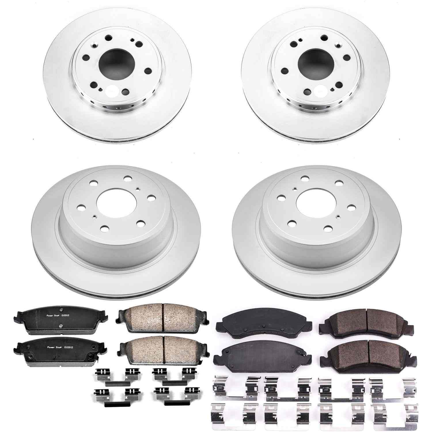 Power Stop 08-14 Chevrolet Tahoe Front & Rear Z17 Evolution Geomet Coated Brake Kit