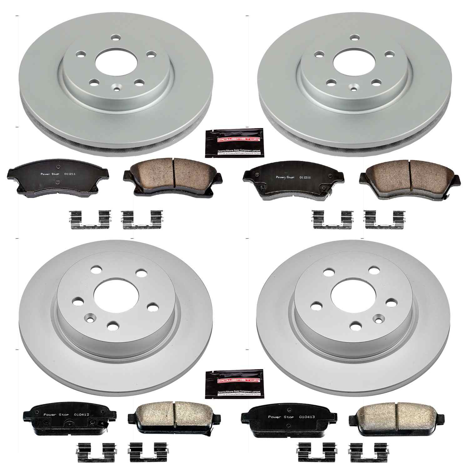 Power Stop 11-15 Chevrolet Cruze Front & Rear Z17 Evolution Geomet Coated Brake Kit