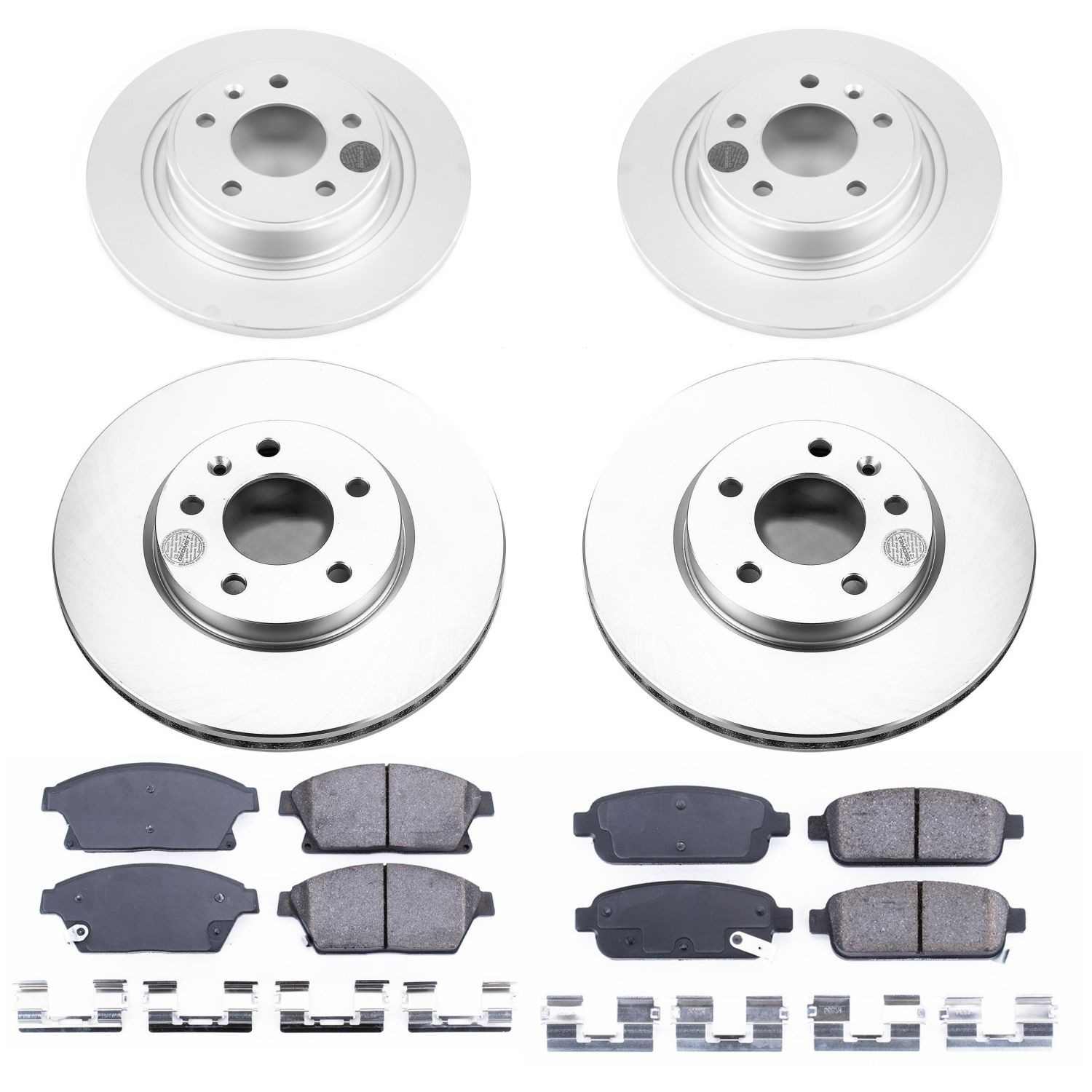 Power Stop 12-17 Buick Verano Front & Rear Z17 Evolution Geomet Coated Brake Kit