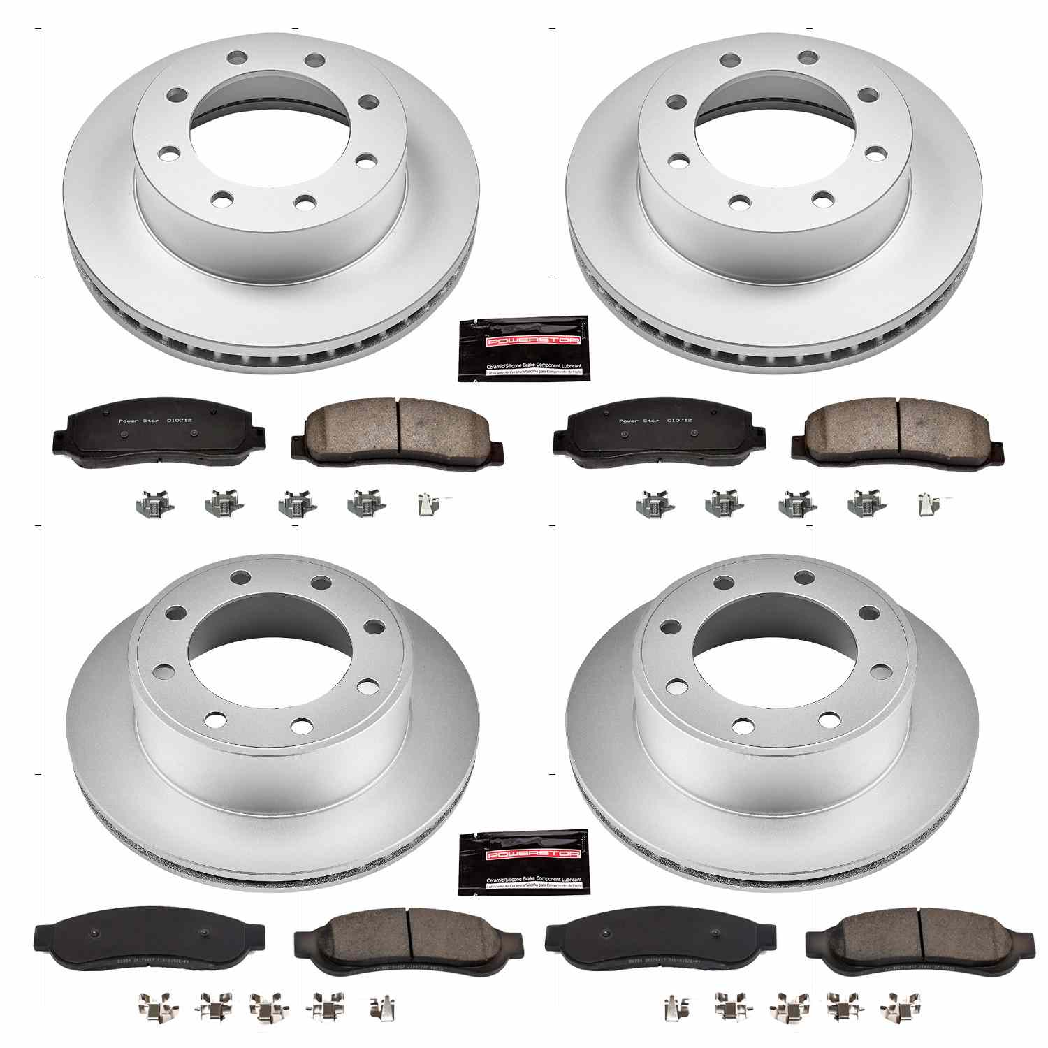 Power Stop 2010 Ford F-350 Super Duty Front & Rear Z2017 Coated Brake Kit