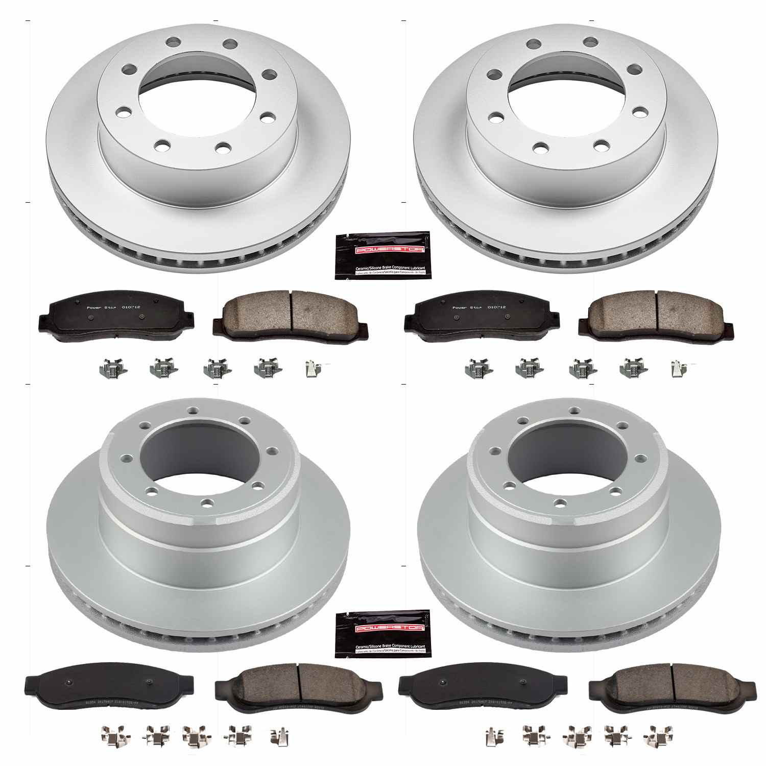 Power Stop 10-11 Ford F-350 Super Duty Front & Rear Z17 Coated Brake Kit