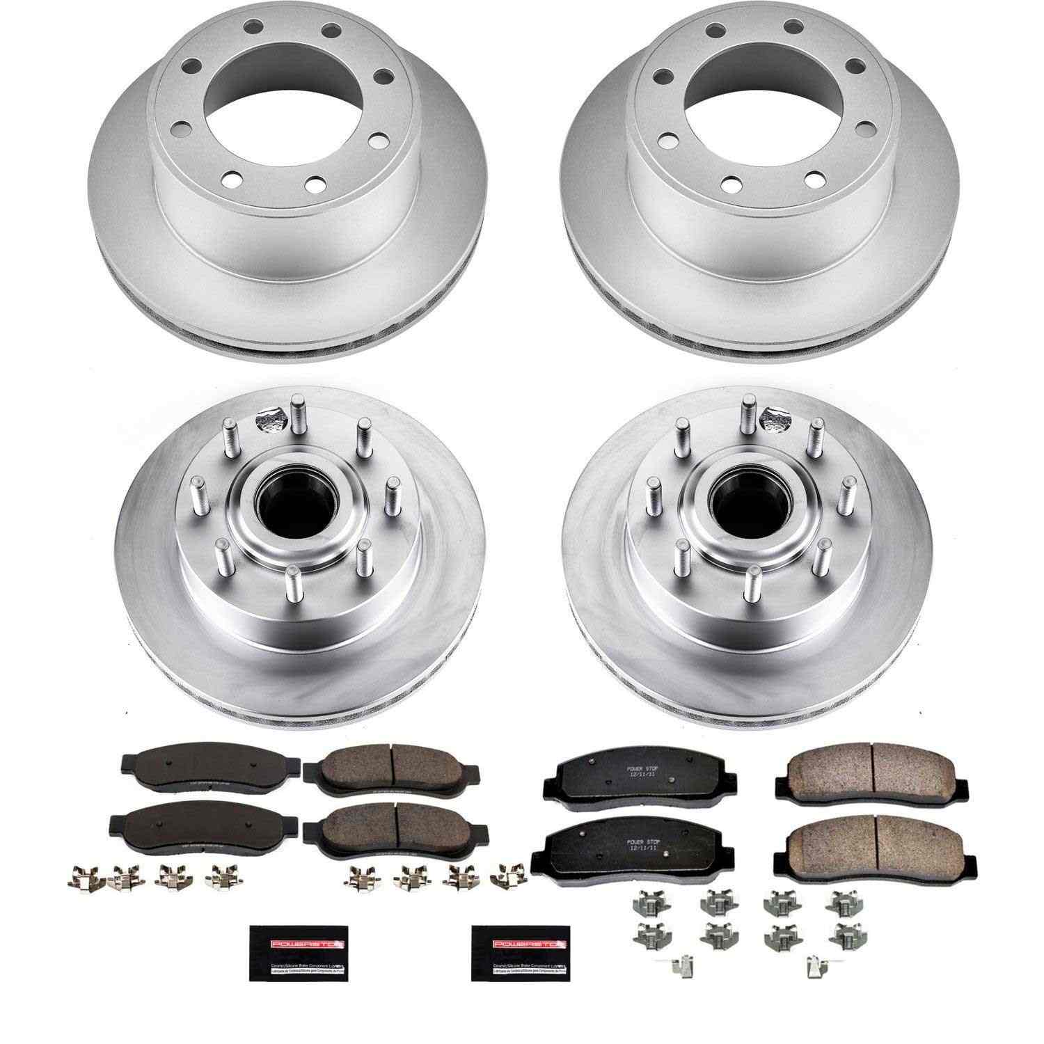 Power Stop 09-10 Ford F-250 Super Duty Front & Rear Z17 Coated Brake Kit