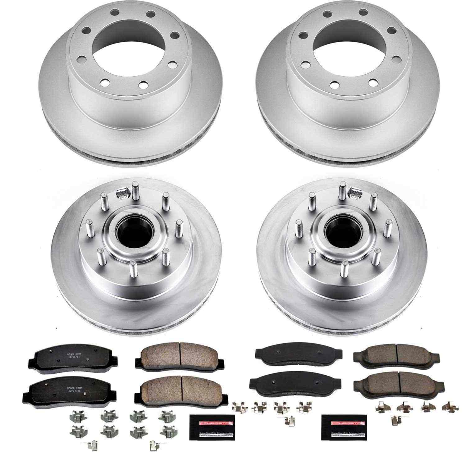 Power Stop 10-11 Ford F-350 Super Duty Front & Rear Z17 Coated Brake Kit