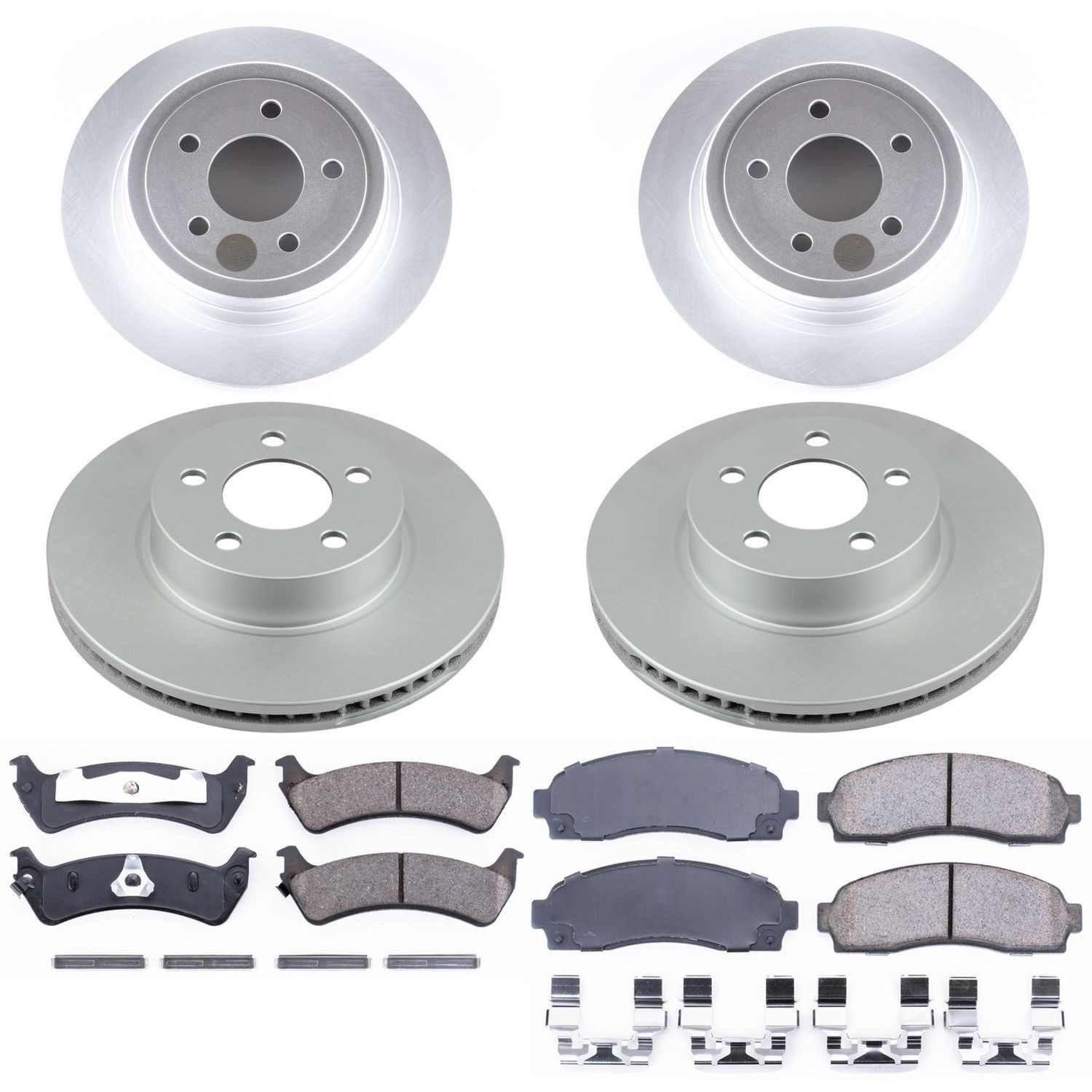 Power Stop 2003 Ford Explorer Sport Front & Rear Z17 Evolution Geomet Coated Brake Kit