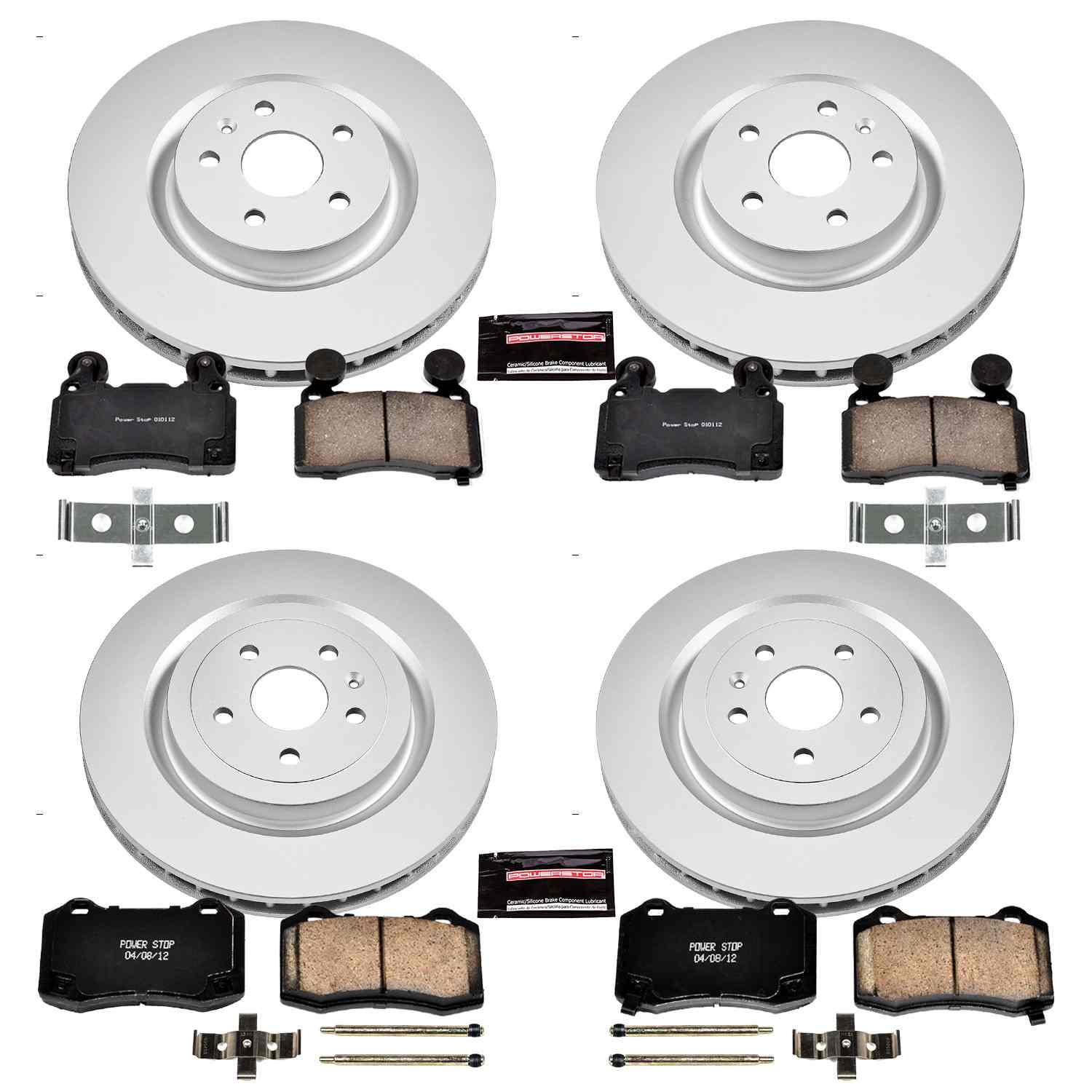 Power Stop 10-15 Chevrolet Camaro Front & Rear Z17 Evolution Geomet Coated Brake Kit