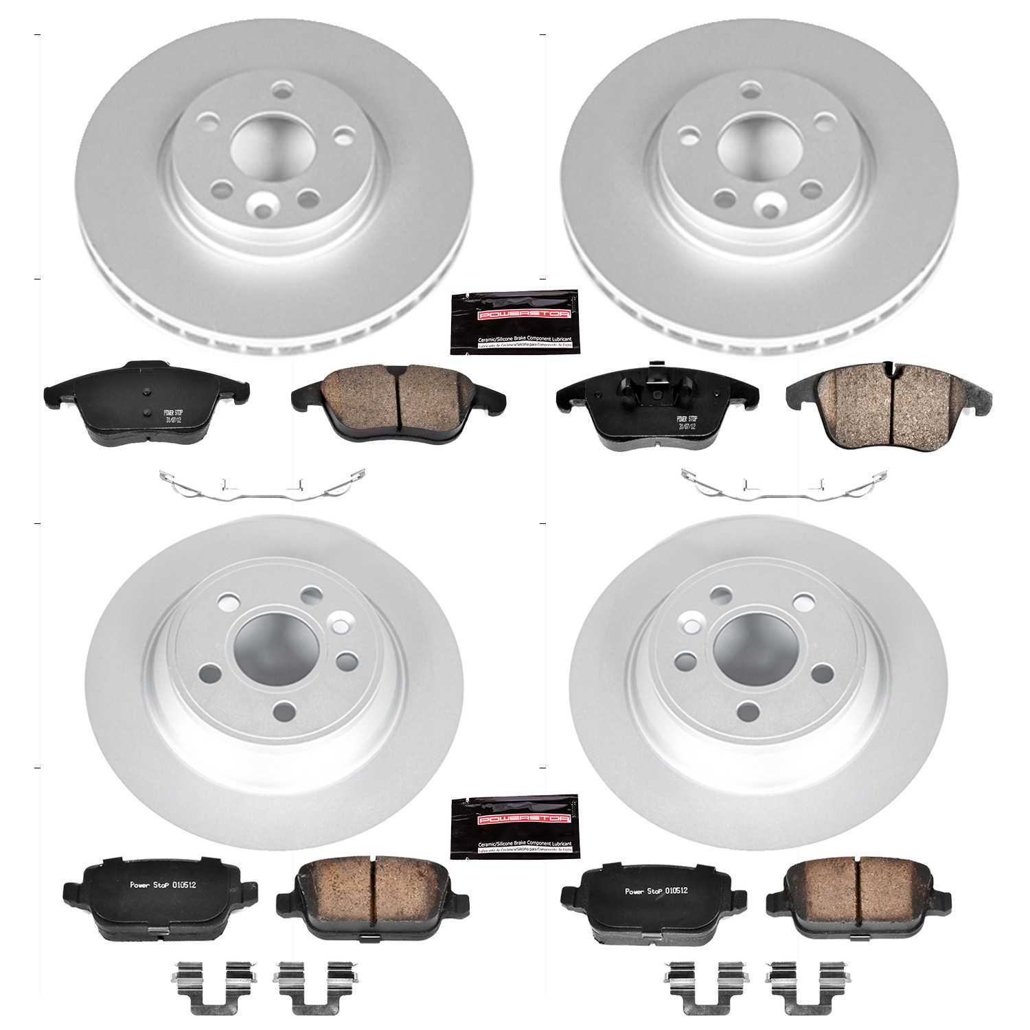Power Stop 07-11 Volvo S80 Front & Rear Z23 Evolution Sport Coated Brake Kit