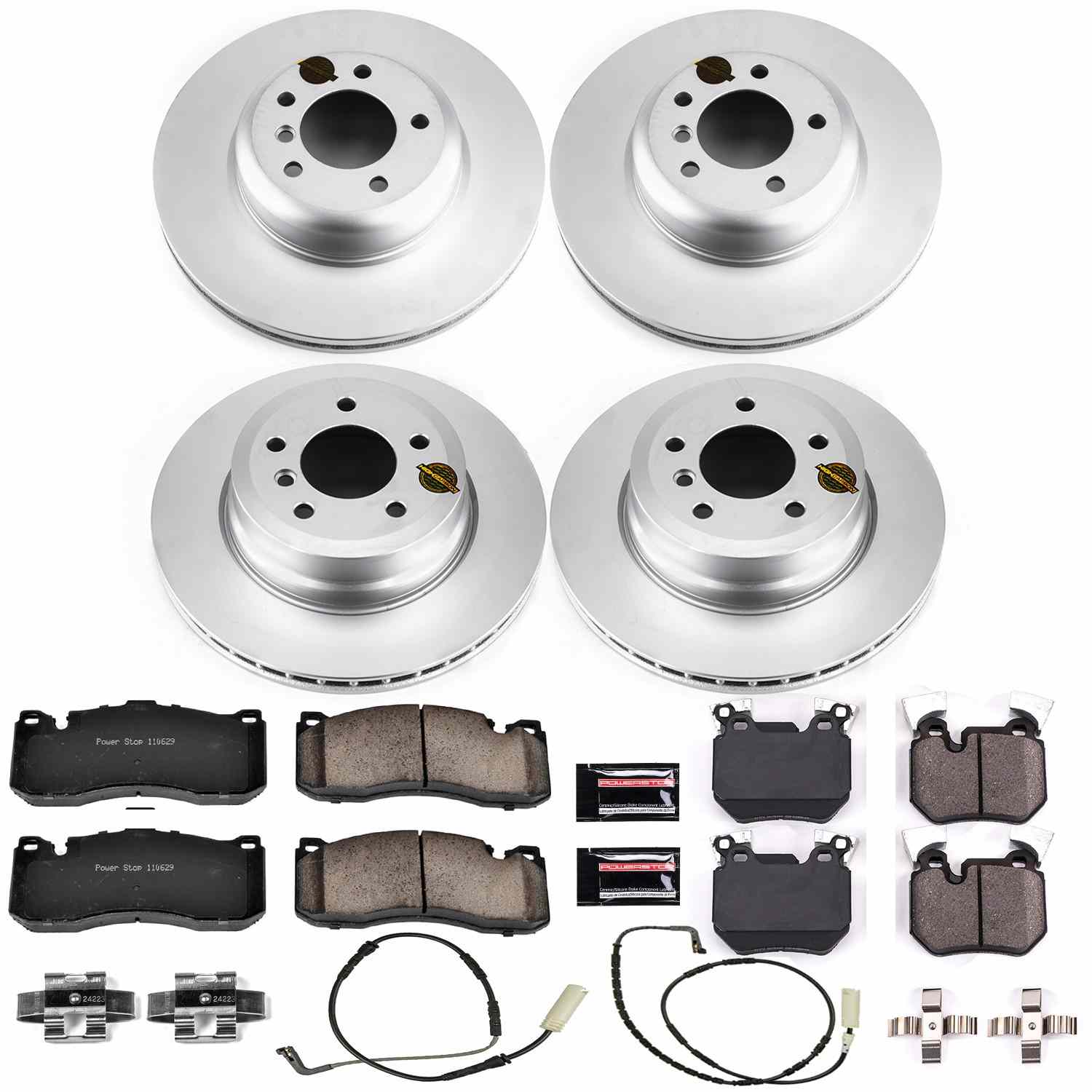 Power Stop 08-10 BMW 135i Front & Rear Z23 Evolution Sport Coated Brake Kit