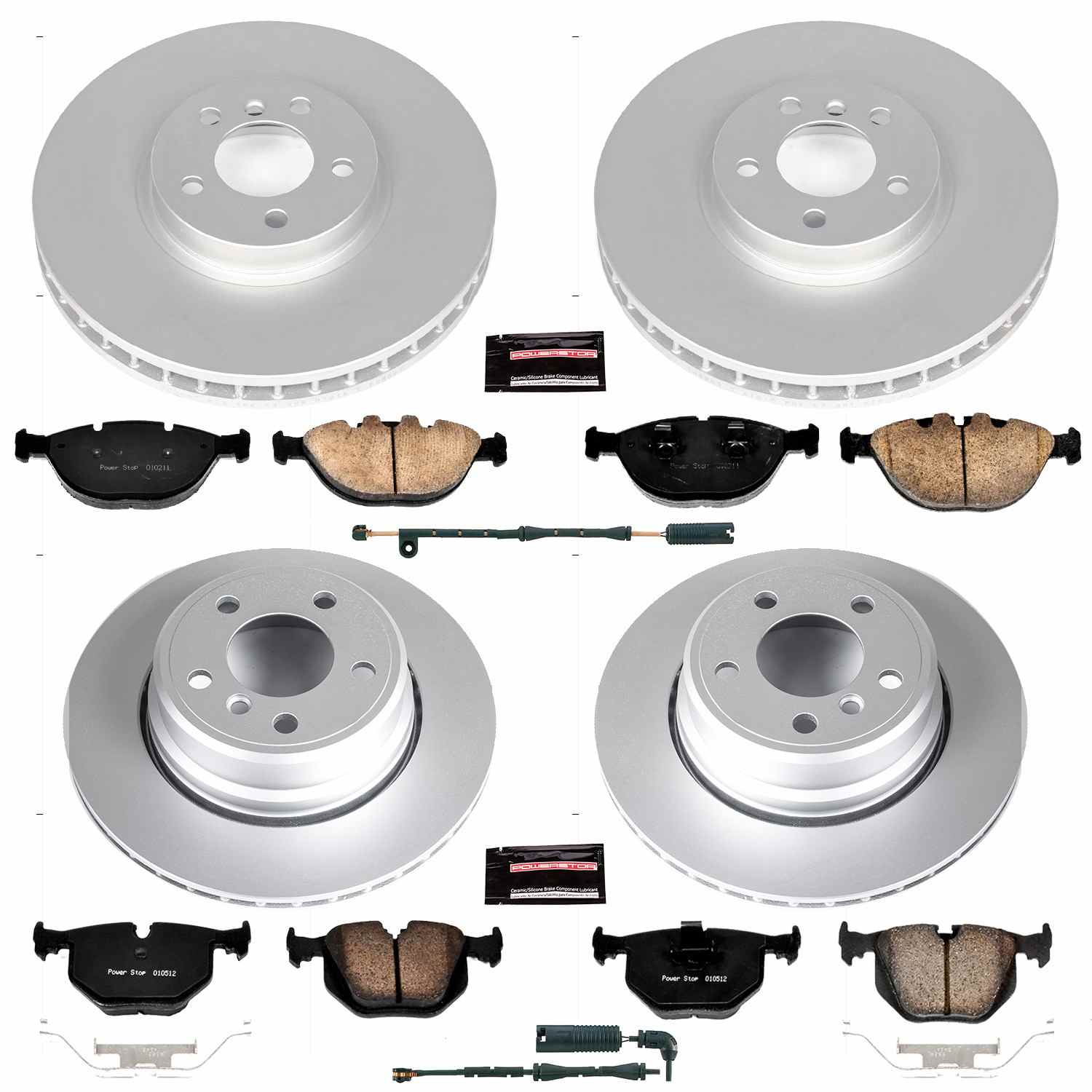 Power Stop 05-06 BMW X5 Front and Rear Z23 Coated Brake Kit