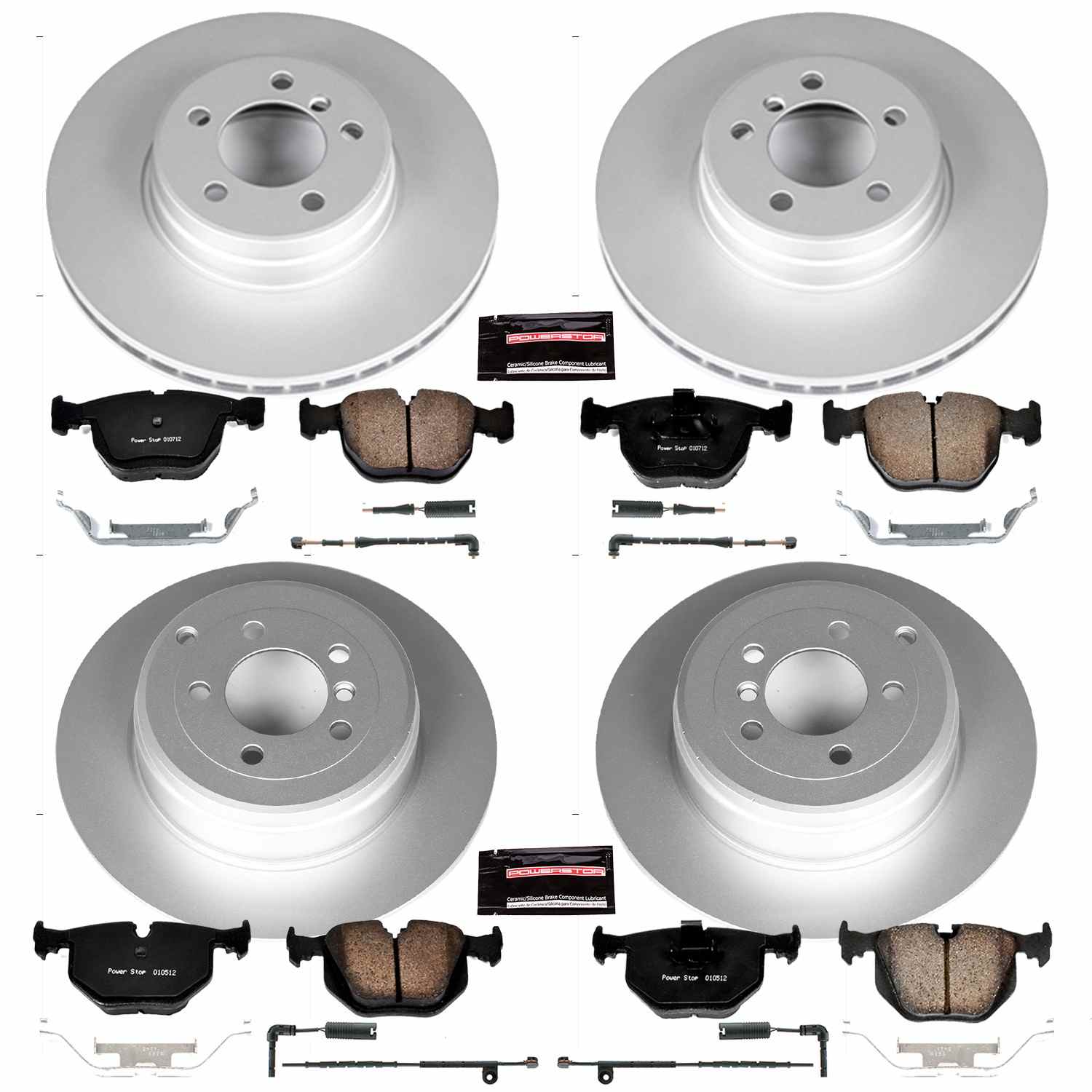 Power Stop 03-05 Land Rover Range Rover Front & Rear Z23 Evolution Sport Coated Brake Kit