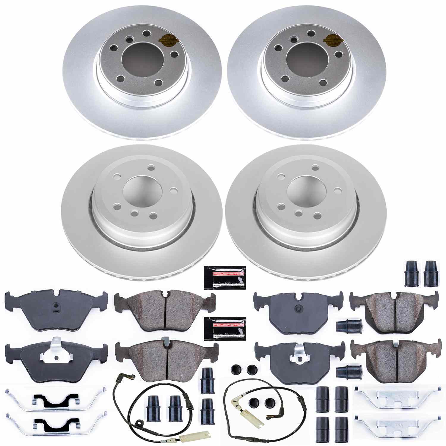 Power Stop 04-05 BMW 525i Front & Rear Z23 Evolution Sport Coated Brake Kit