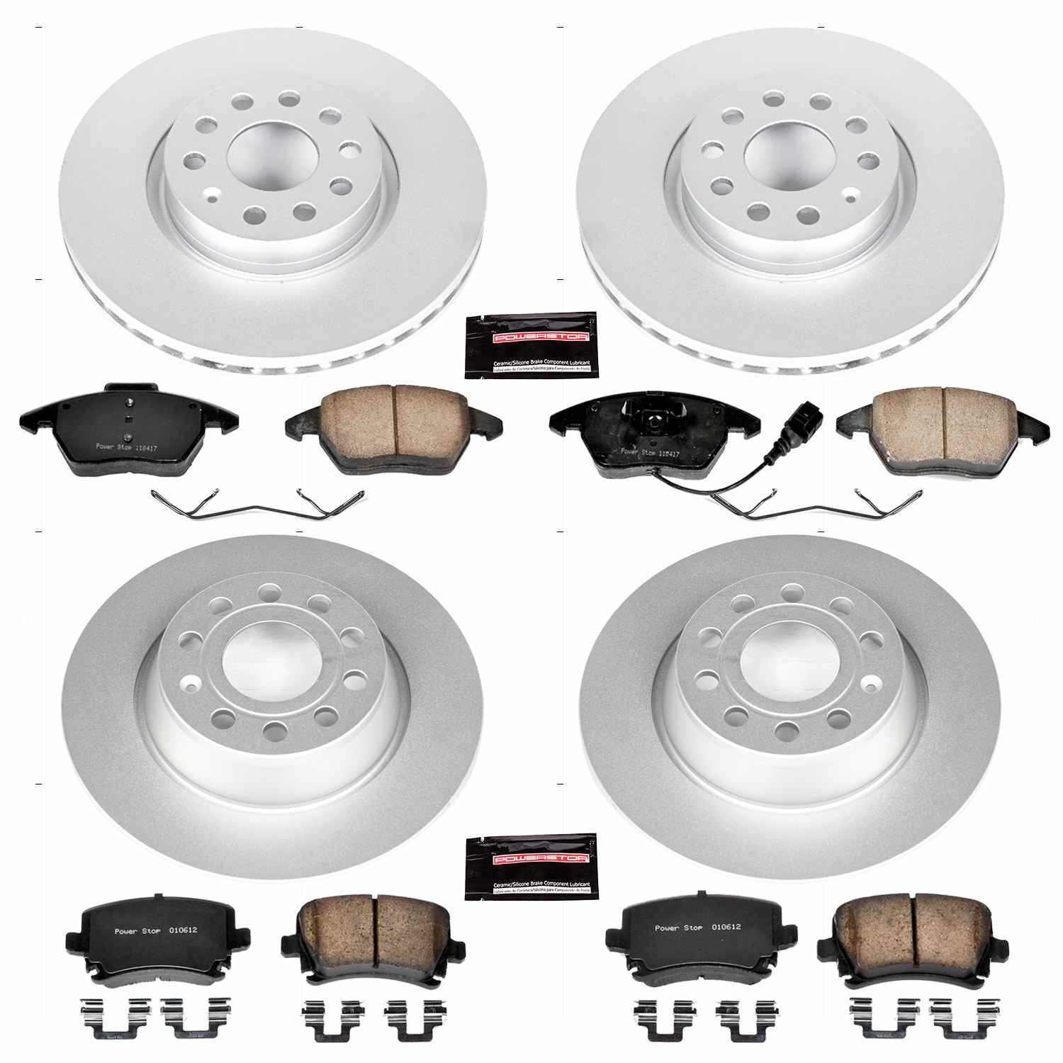 Power Stop 2013 Audi A3 Front & Rear Z23 Evolution Sport Coated Brake Kit