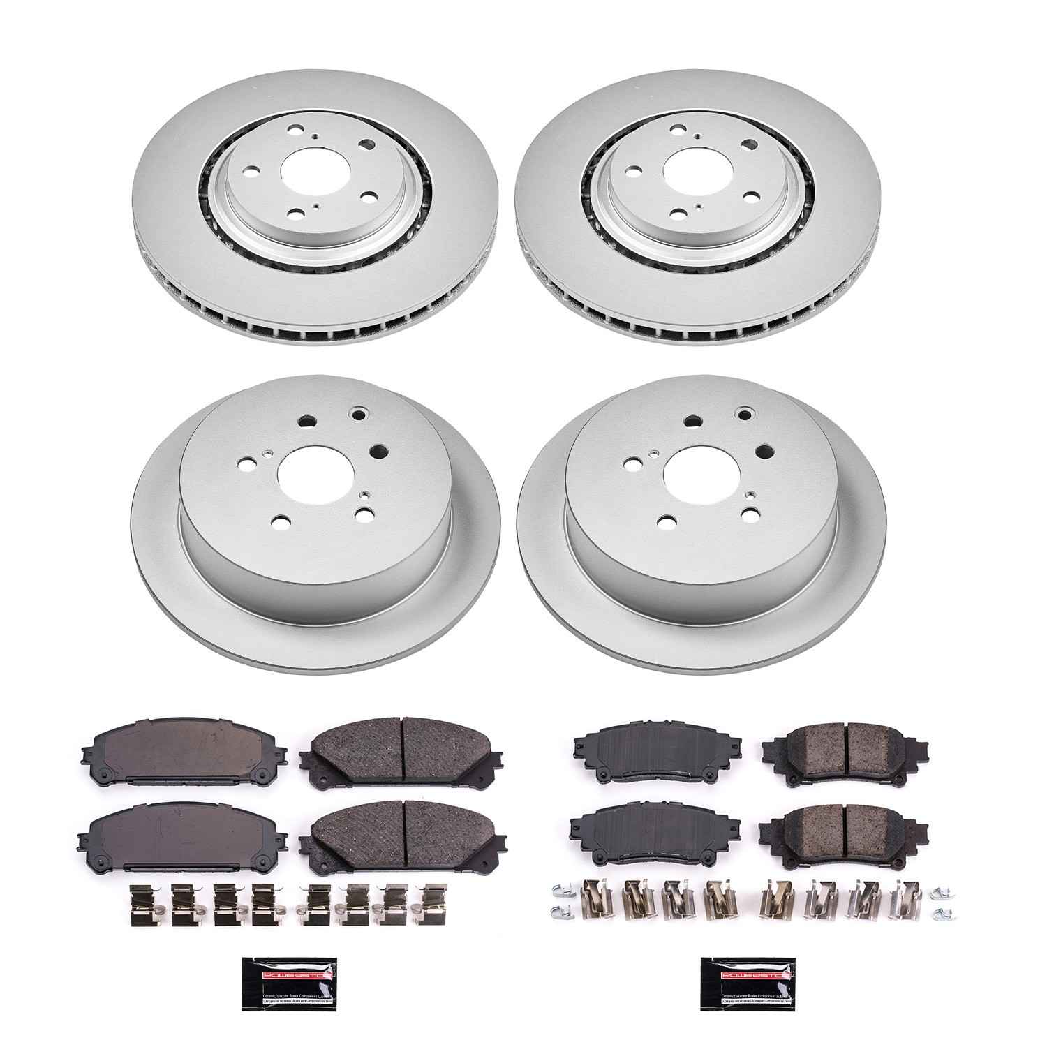 Power Stop 10-15 Lexus RX350 Front & Rear Z17 Evolution Geomet Coated Brake Kit