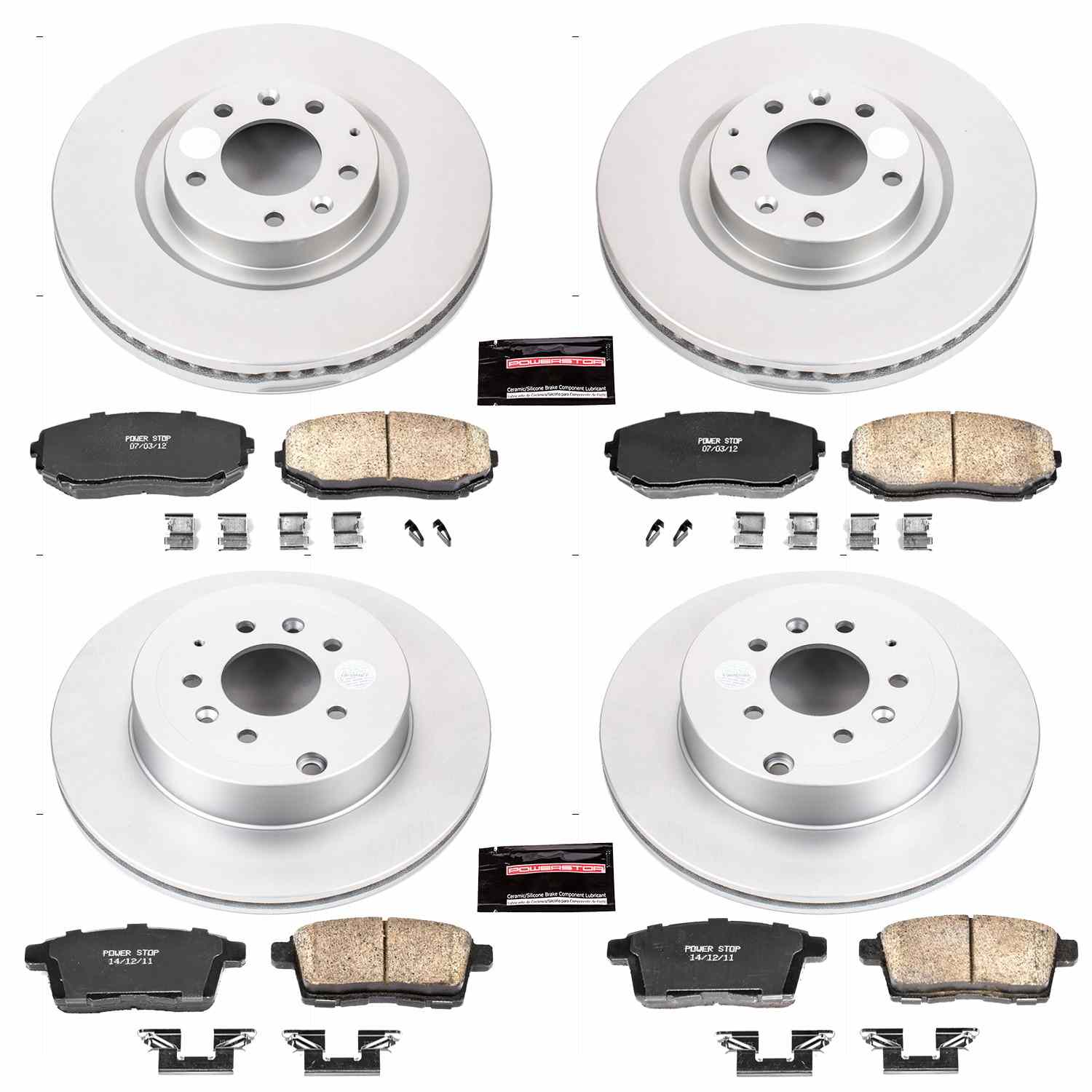 Power Stop 07-15 Mazda CX-9 Front & Rear Z17 Evolution Geomet Coated Brake Kit