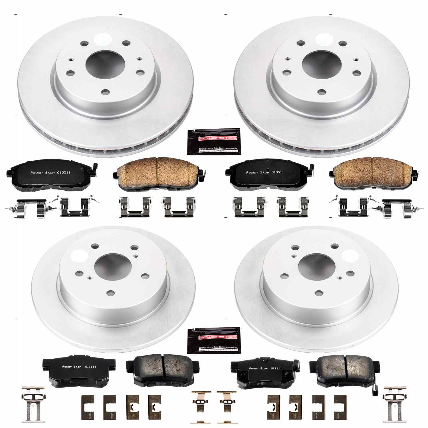 Power Stop 07-13 Suzuki SX4 Front & Rear Z17 Evolution Geomet Coated Brake Kit