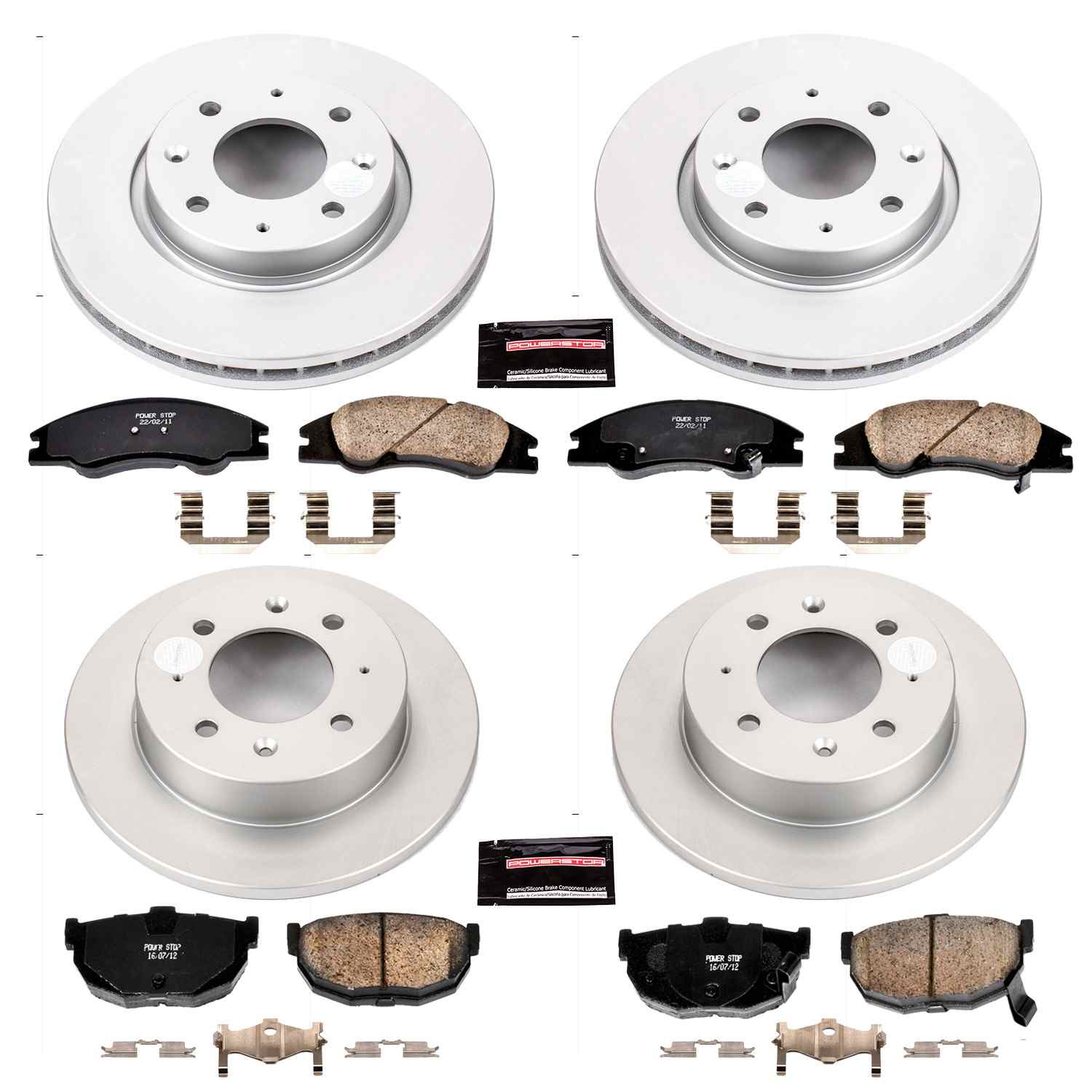 Power Stop 04-09 Kia Spectra Front & Rear Z17 Evolution Geomet Coated Brake Kit