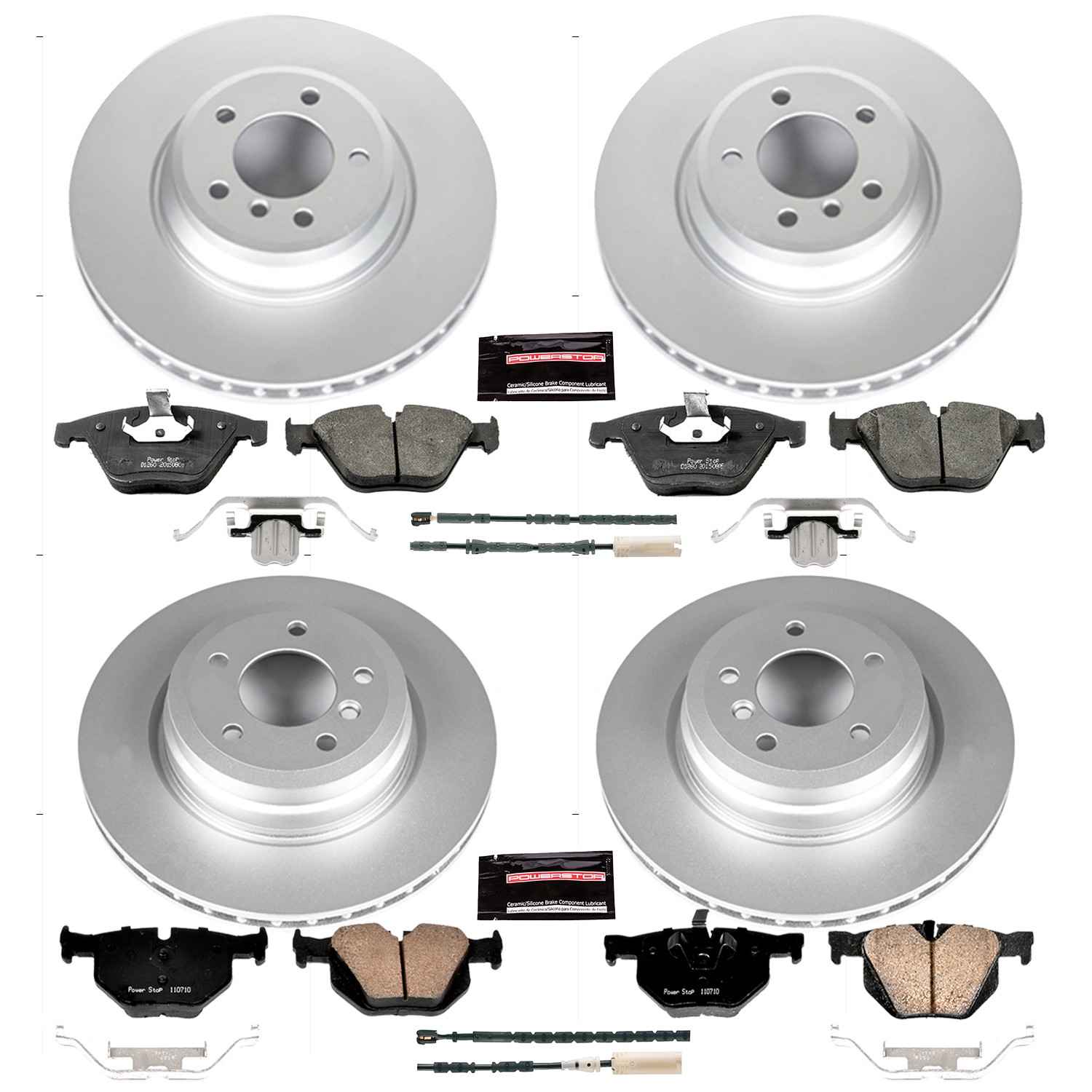 Power Stop 11-13 BMW 335i xDrive Front & Rear Z23 Evolution Sport Coated Brake Kit