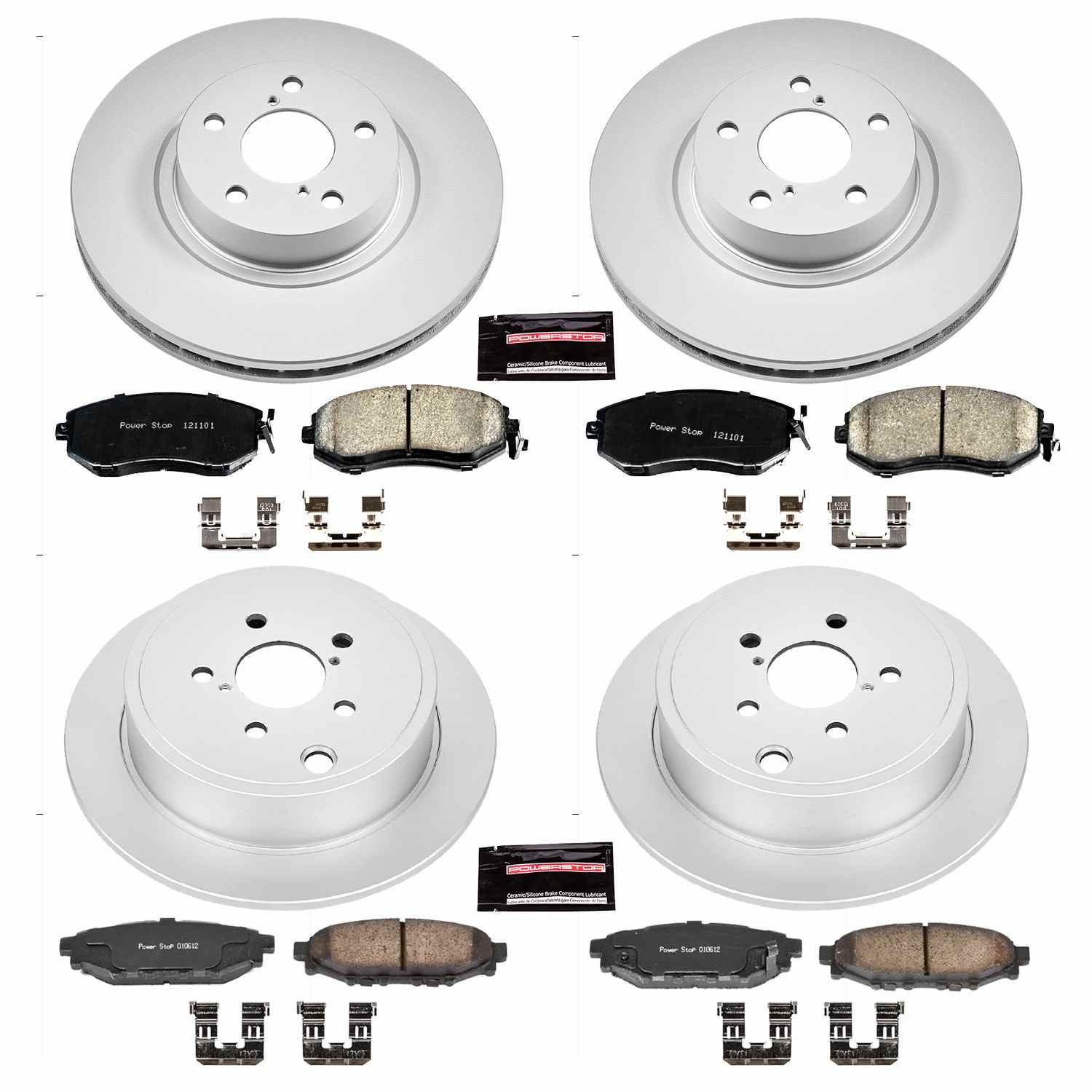 Power Stop 13-16 Subaru BRZ Front & Rear Z17 Evolution Geomet Coated Brake Kit