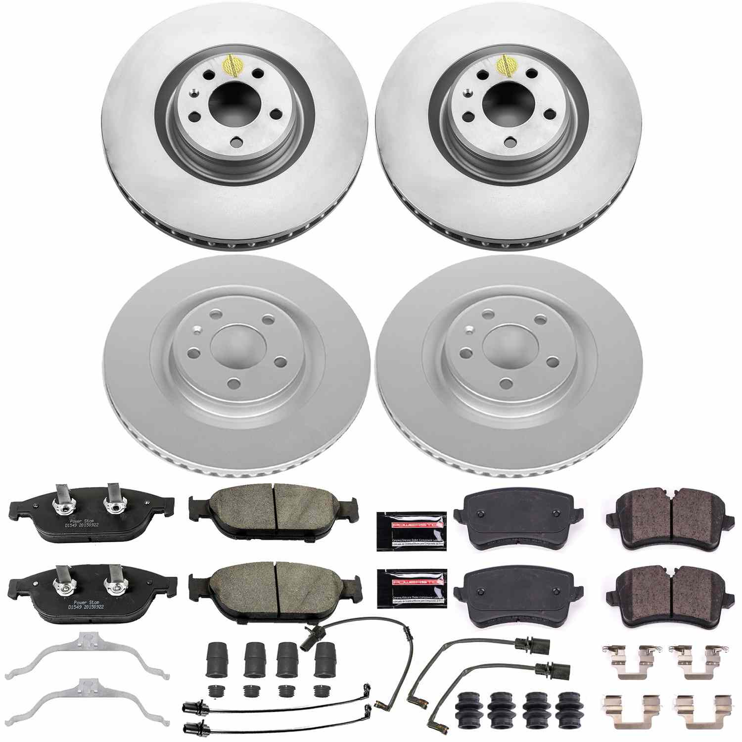 Power Stop 2012 Audi A7 Quattro Front & Rear Z23 Evolution Sport Coated Brake Kit