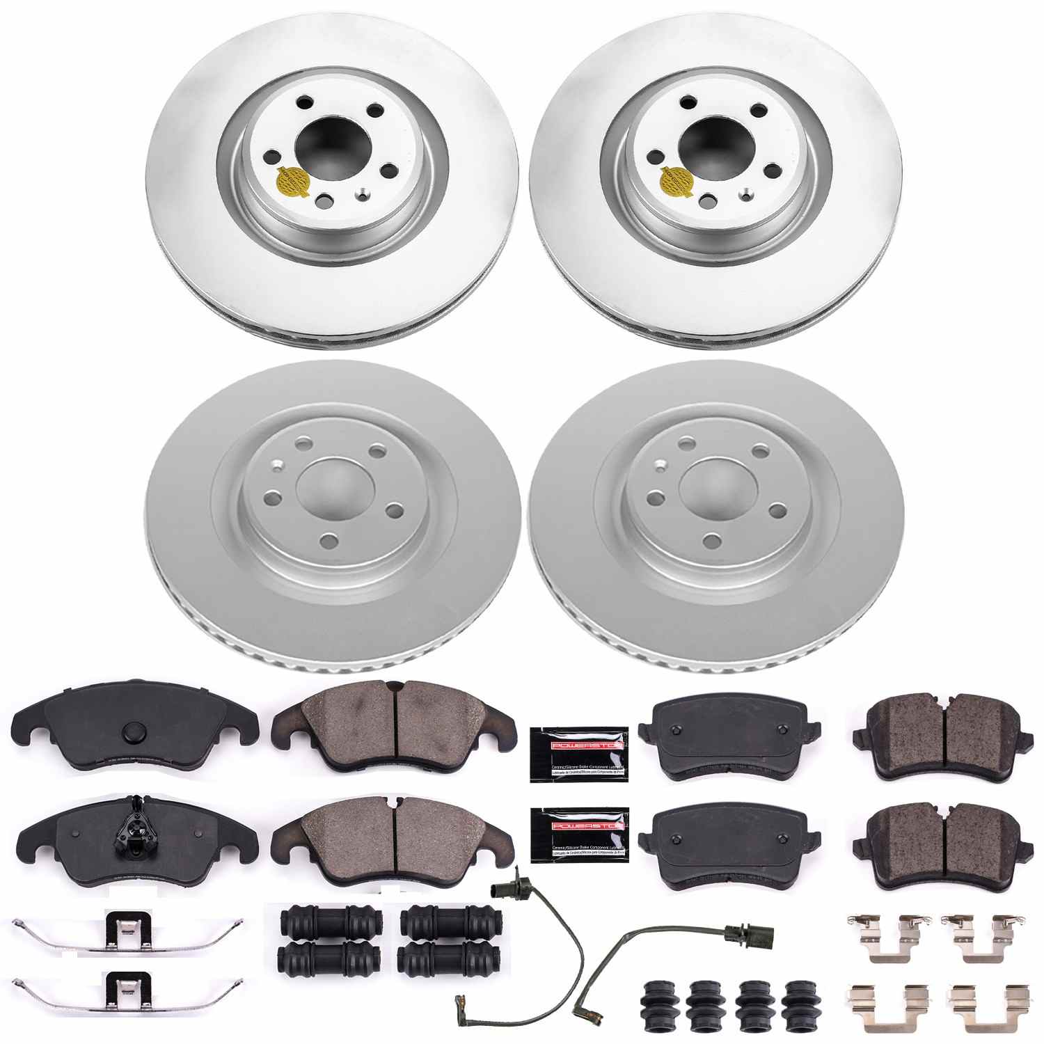 Power Stop 14-18 Audi A6 Front & Rear Z23 Evolution Sport Coated Brake Kit
