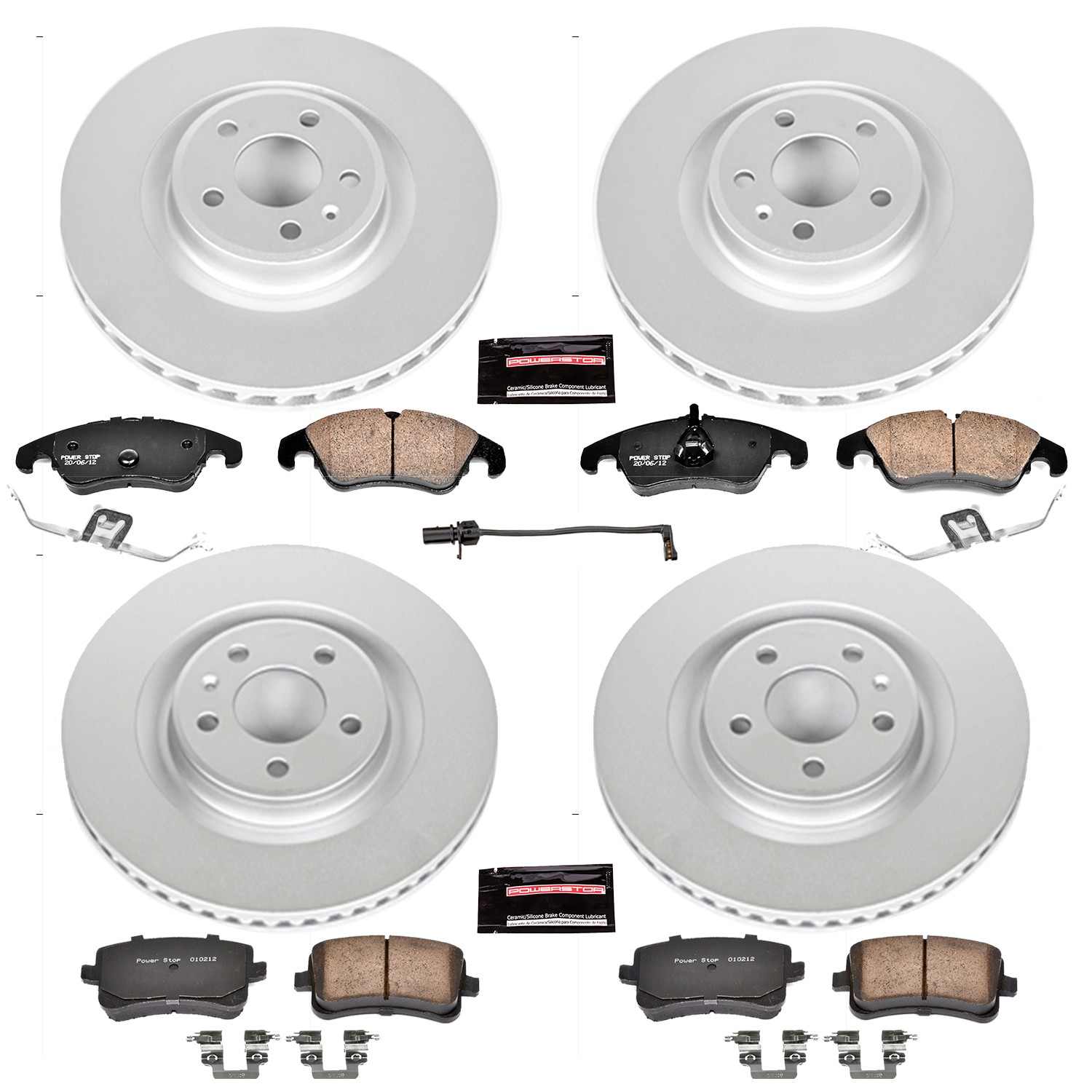 Power Stop 2011 Audi S4 Front & Rear Z23 Evolution Sport Coated Brake Kit