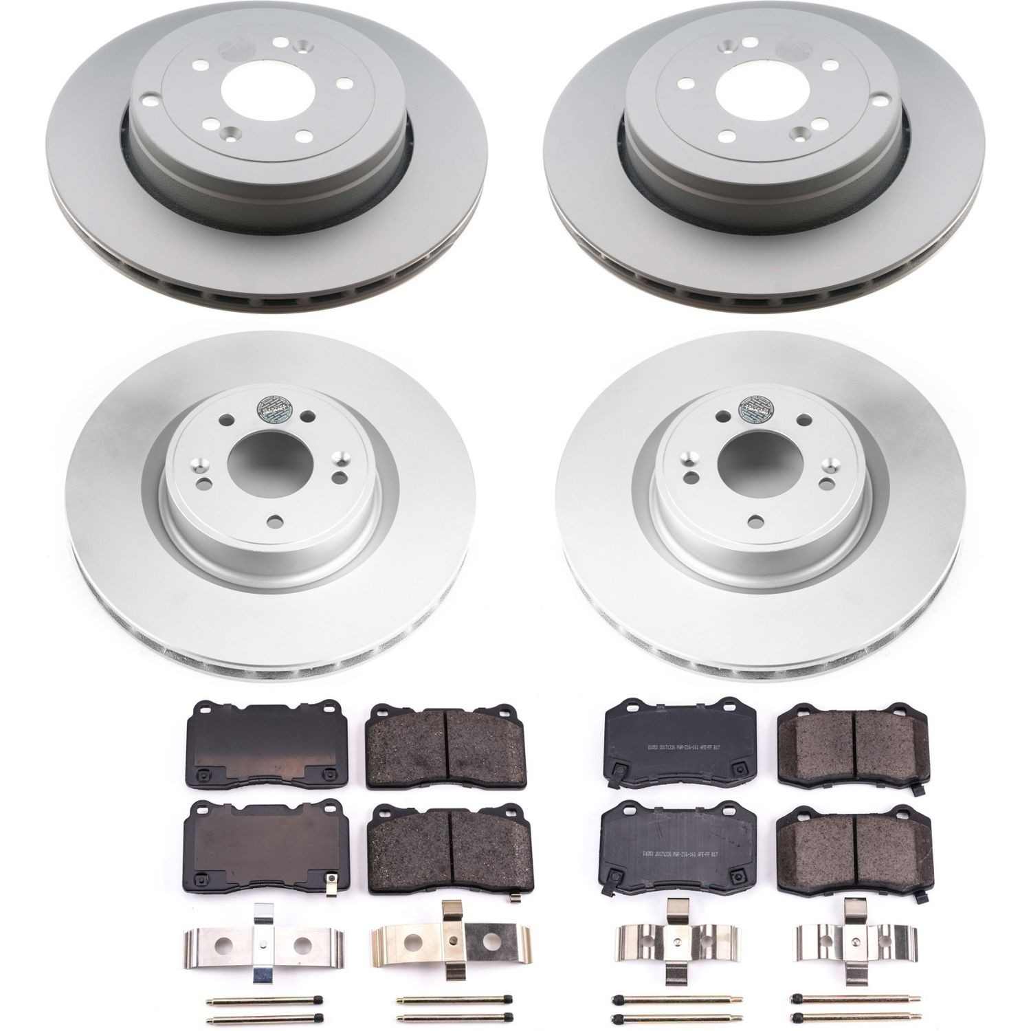 Power Stop 10-16 Hyundai Genesis Coupe Front & Rear Z17 Evolution Geomet Coated Brake Kit