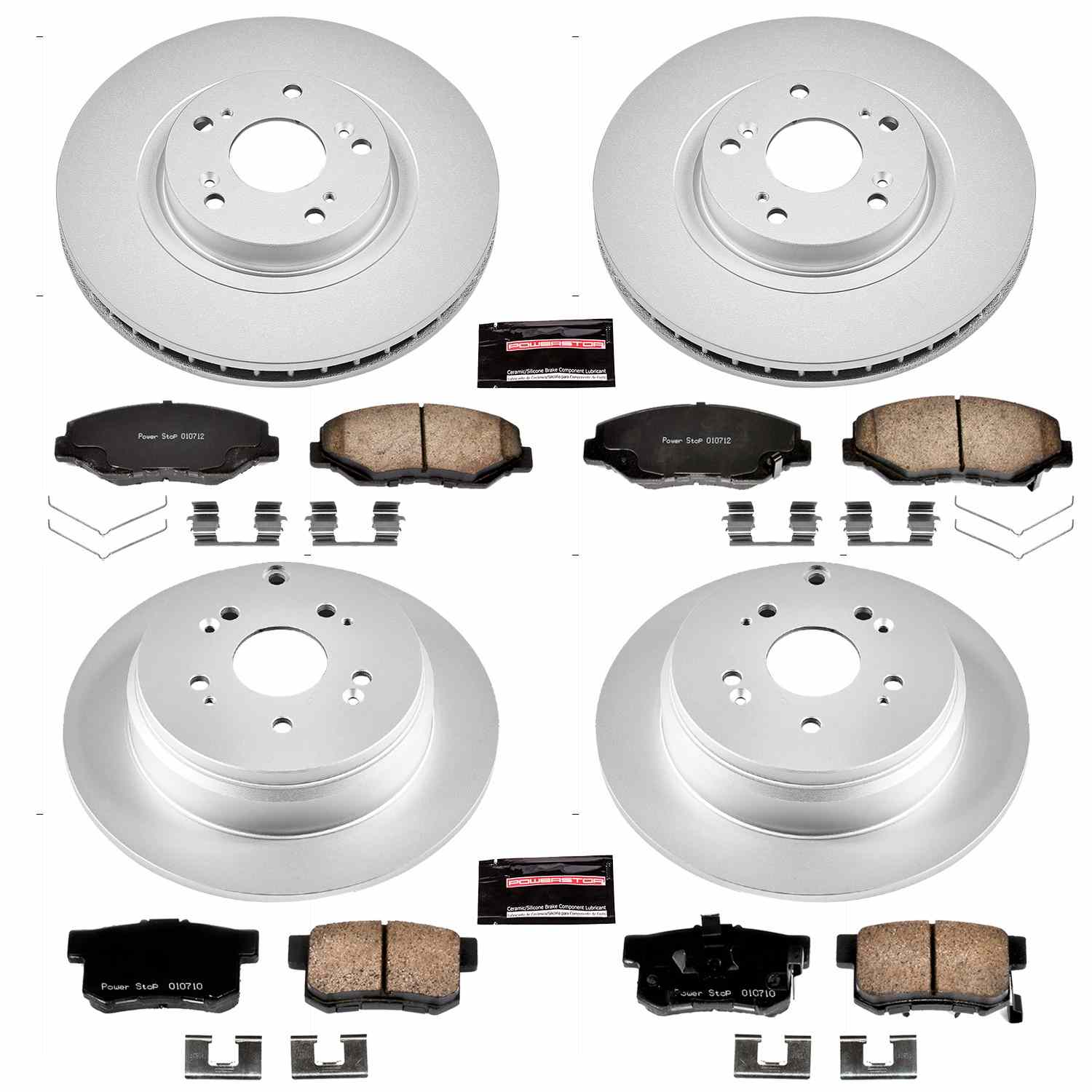 Power Stop 05-06 Honda CR-V Front & Rear Z17 Evolution Geomet Coated Brake Kit